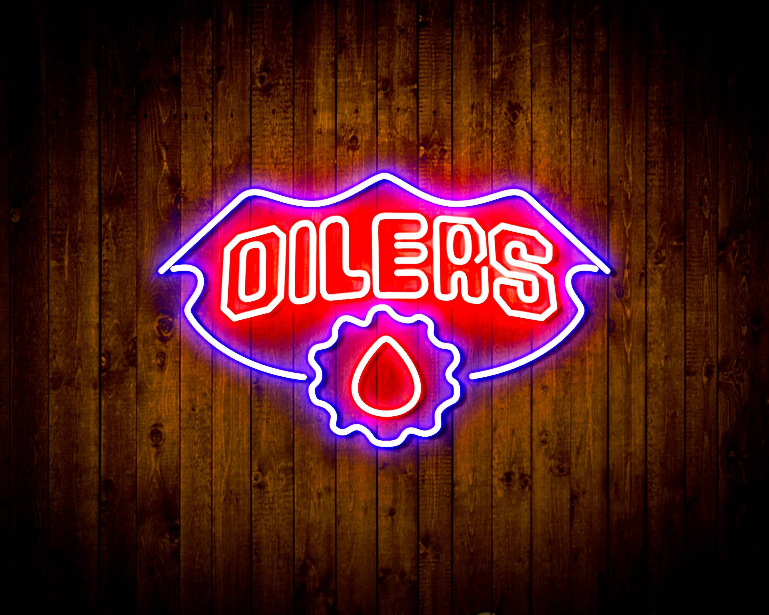 NHL Edmonton Oilers Bar Neon Flex LED Sign - Image 3