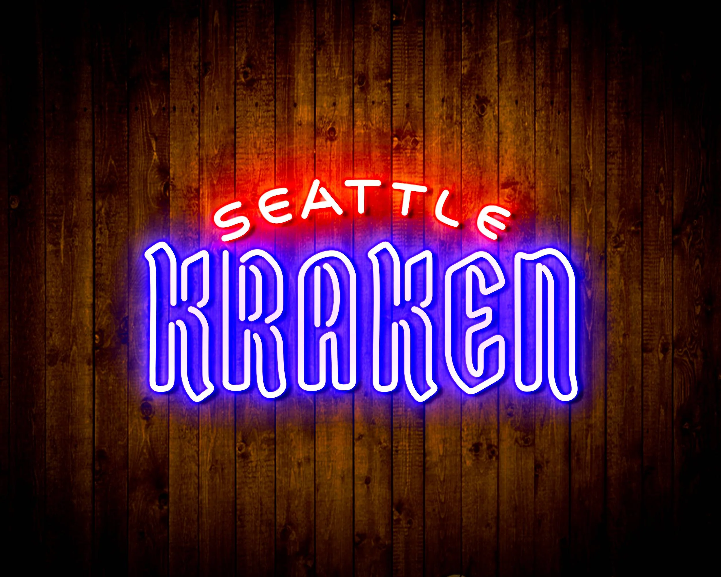 NHL Seattle Kraken Bar Neon Flex LED Sign - Image 3