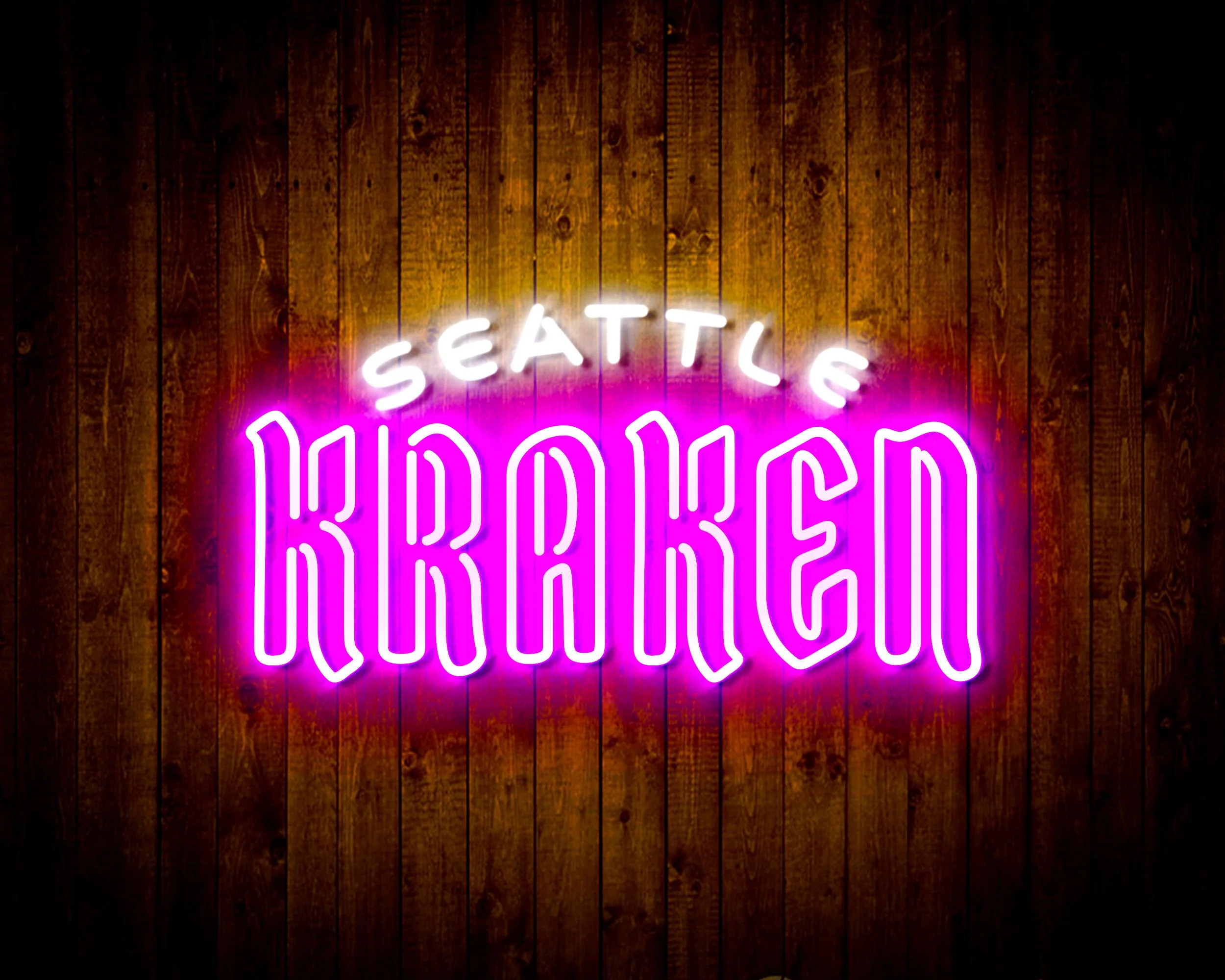 NHL Seattle Kraken Bar Neon Flex LED Sign - Image 4