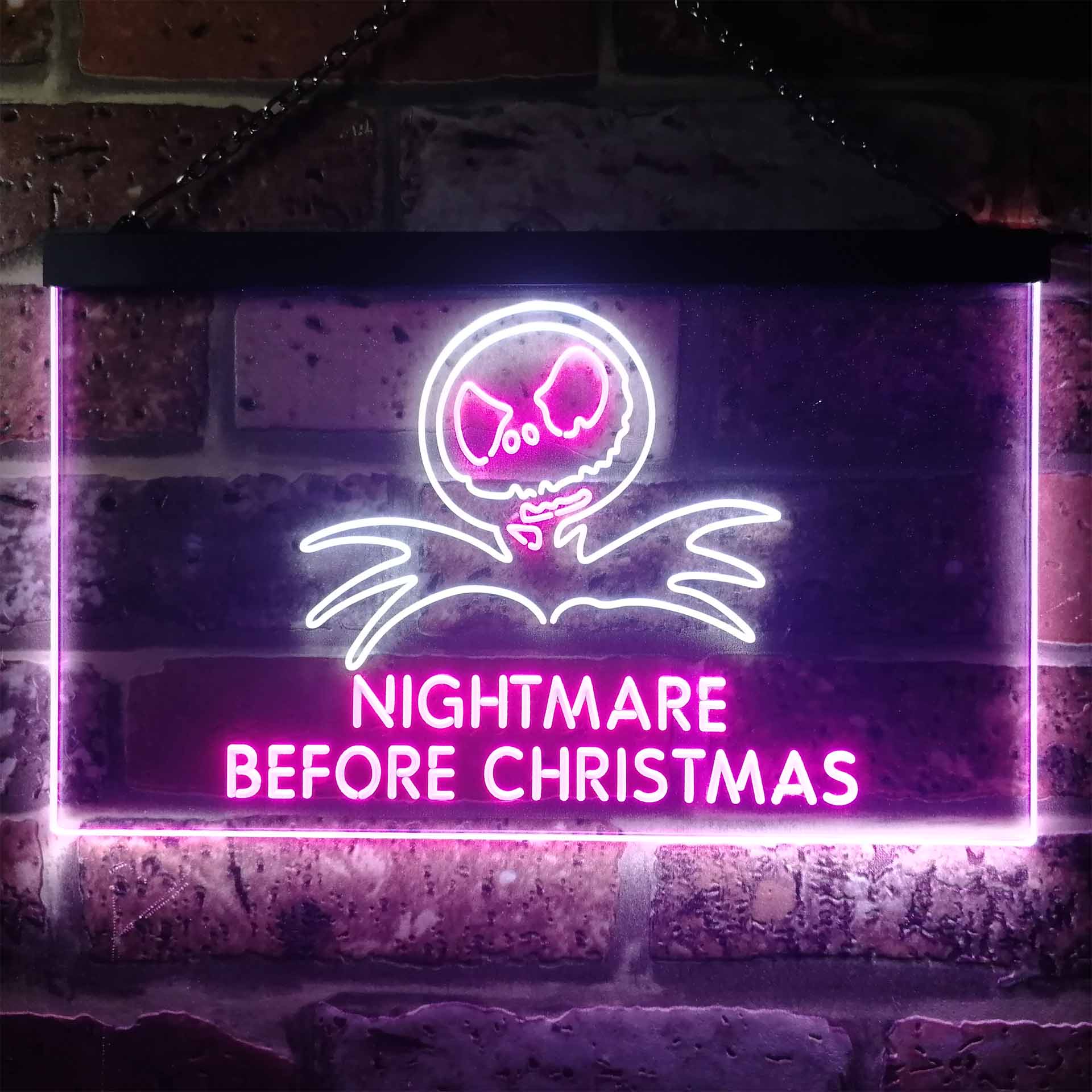 Nightmare Before Christmas Halloween Wall Decor Neon LED Sign - Image 3