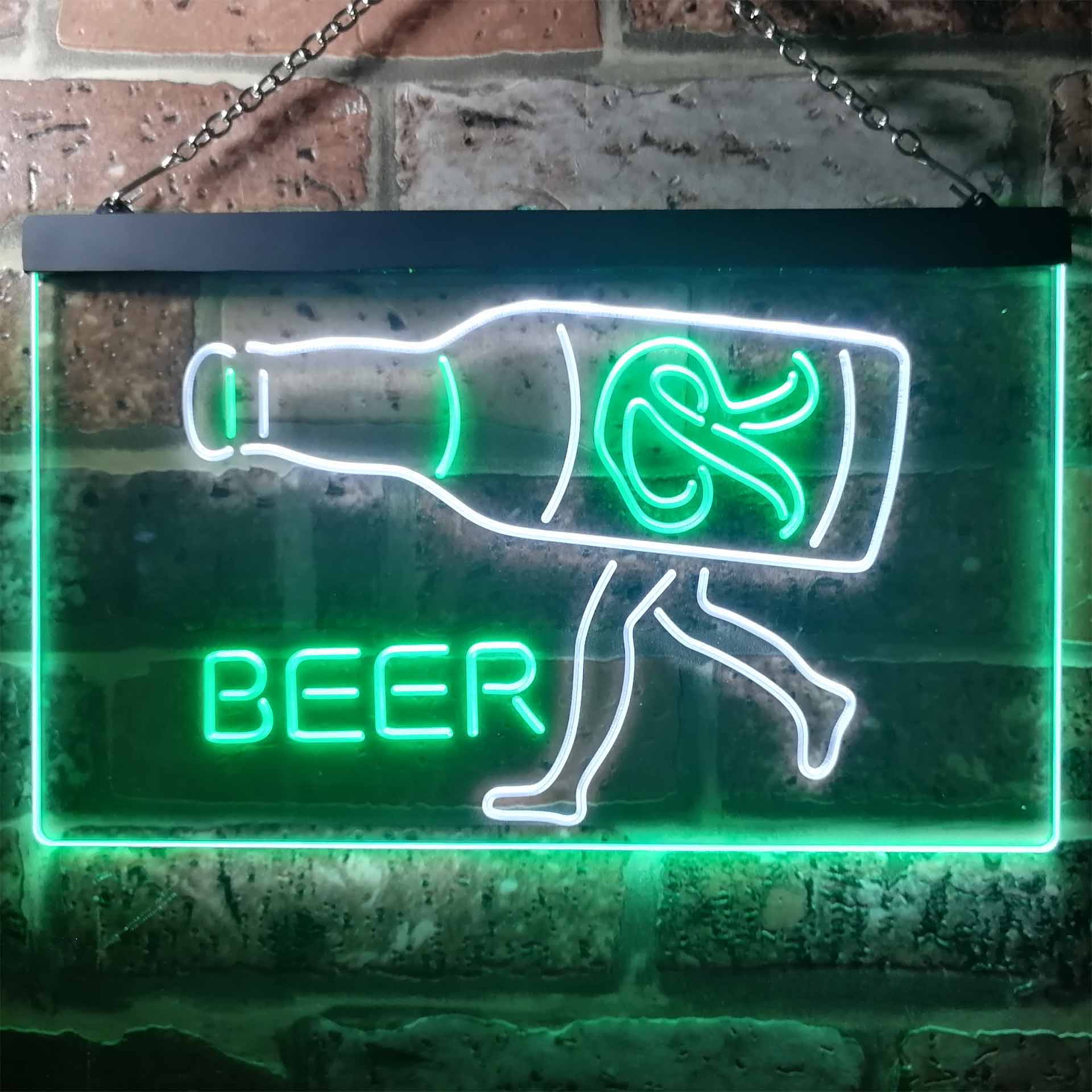 Nimmerbaum Beer Garage Man Keller Bar Home Bar Neon Light LED Sign - Image 11
