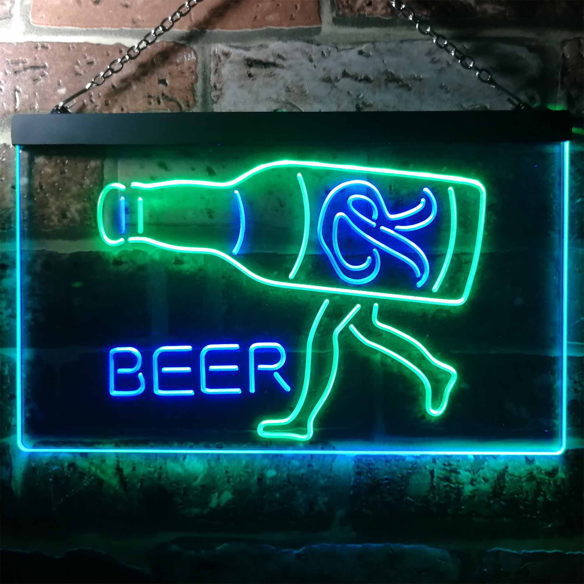 Nimmerbaum Beer Garage Man Keller Bar Home Bar Neon Light LED Sign - Image 3