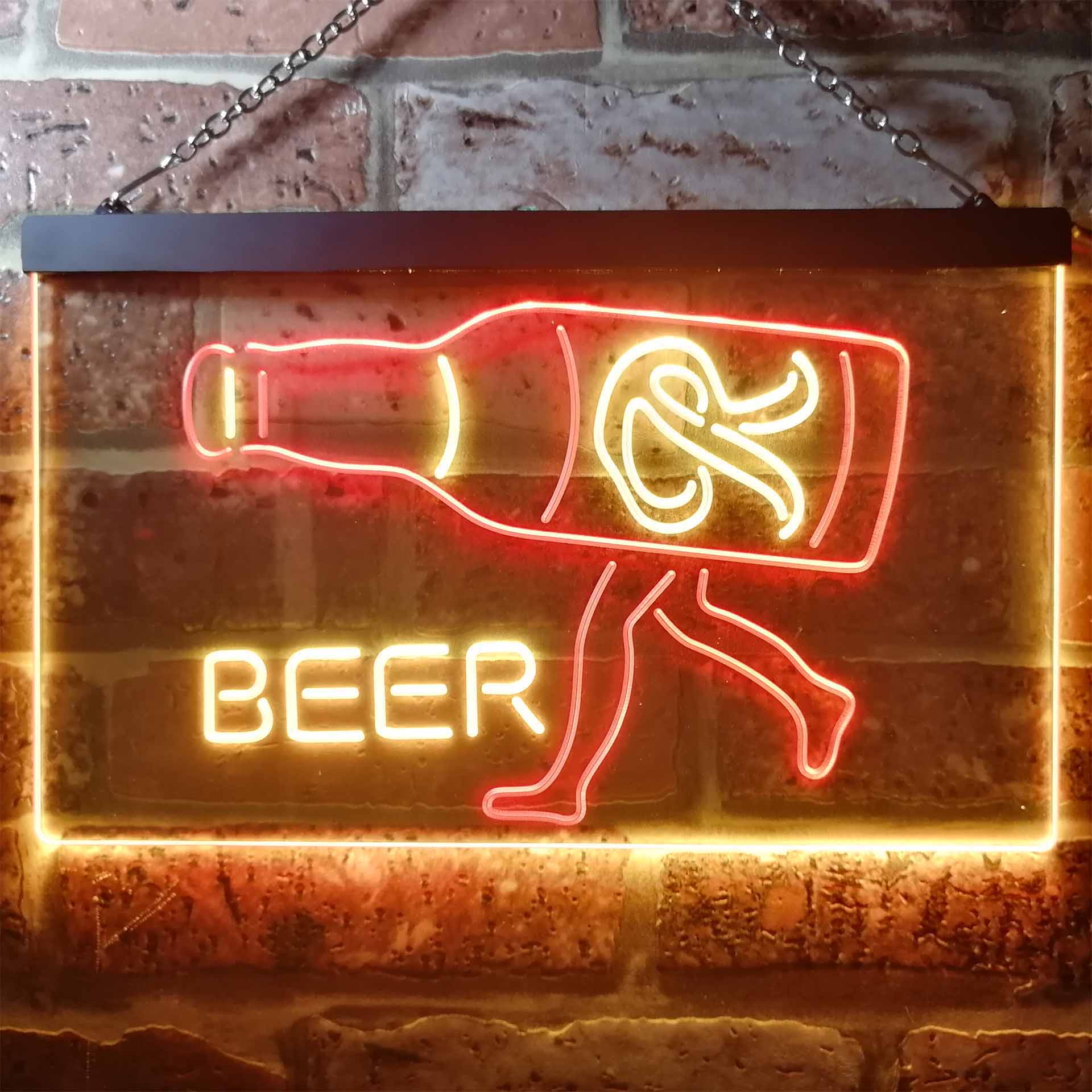 Nimmerbaum Beer Garage Man Keller Bar Home Bar Neon Light LED Sign - Image 6