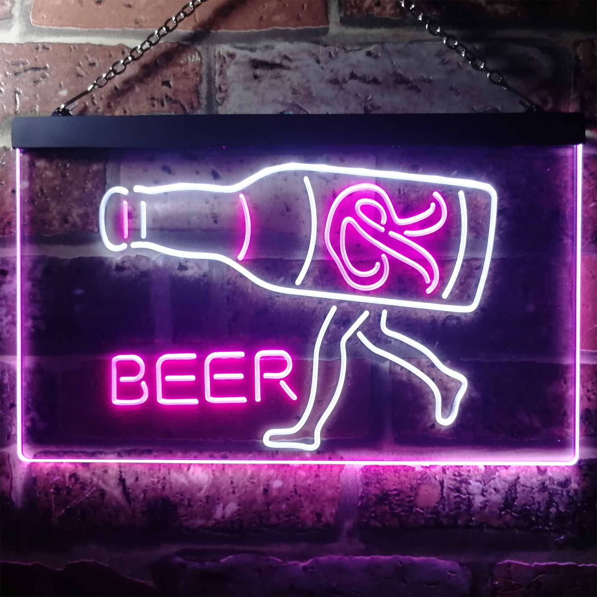 Nimmerbaum Beer Garage Man Keller Bar Home Bar Neon Light LED Sign - Image 8