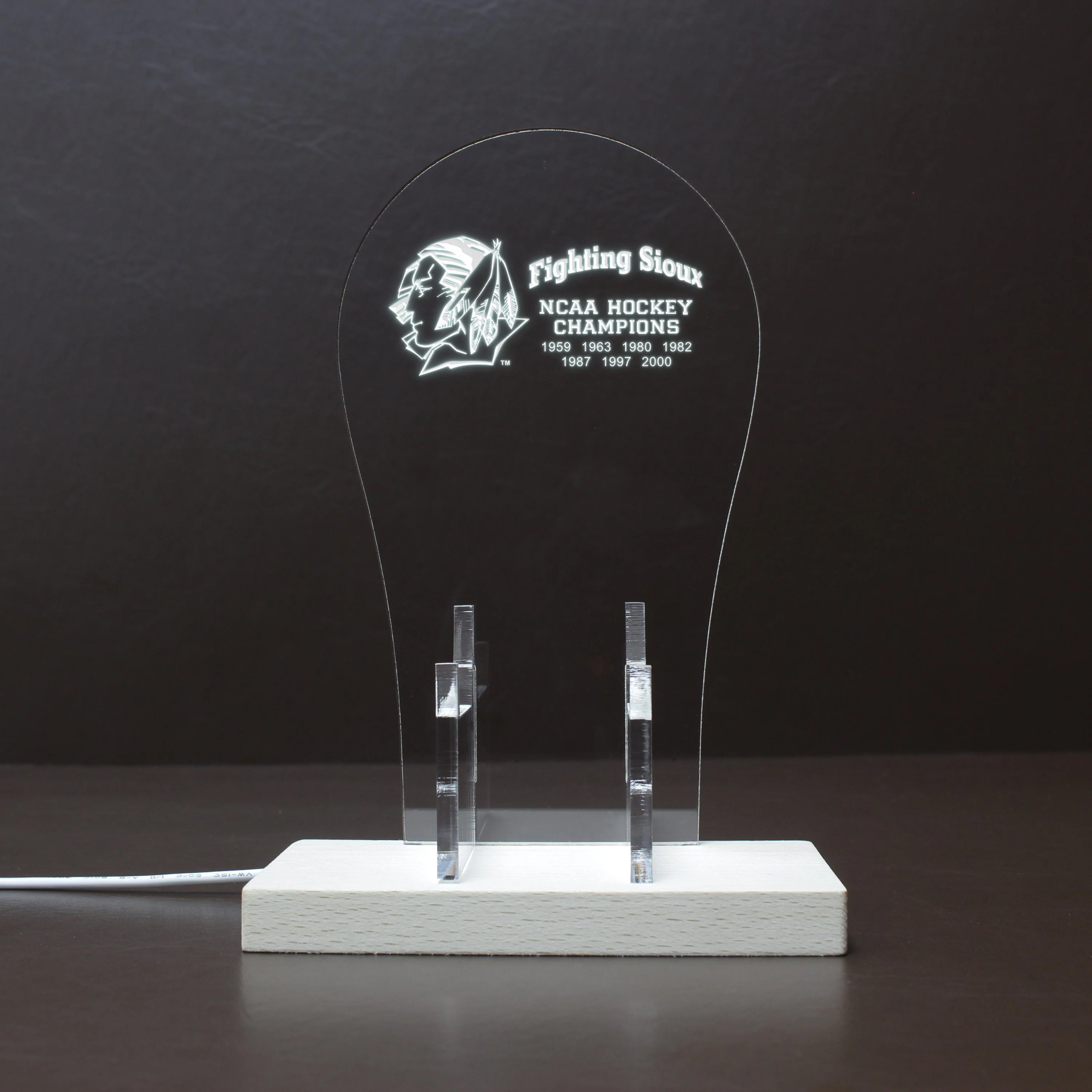 North Dakota Fighting Hawks LED Gaming Headset Controller Stand - Image 10