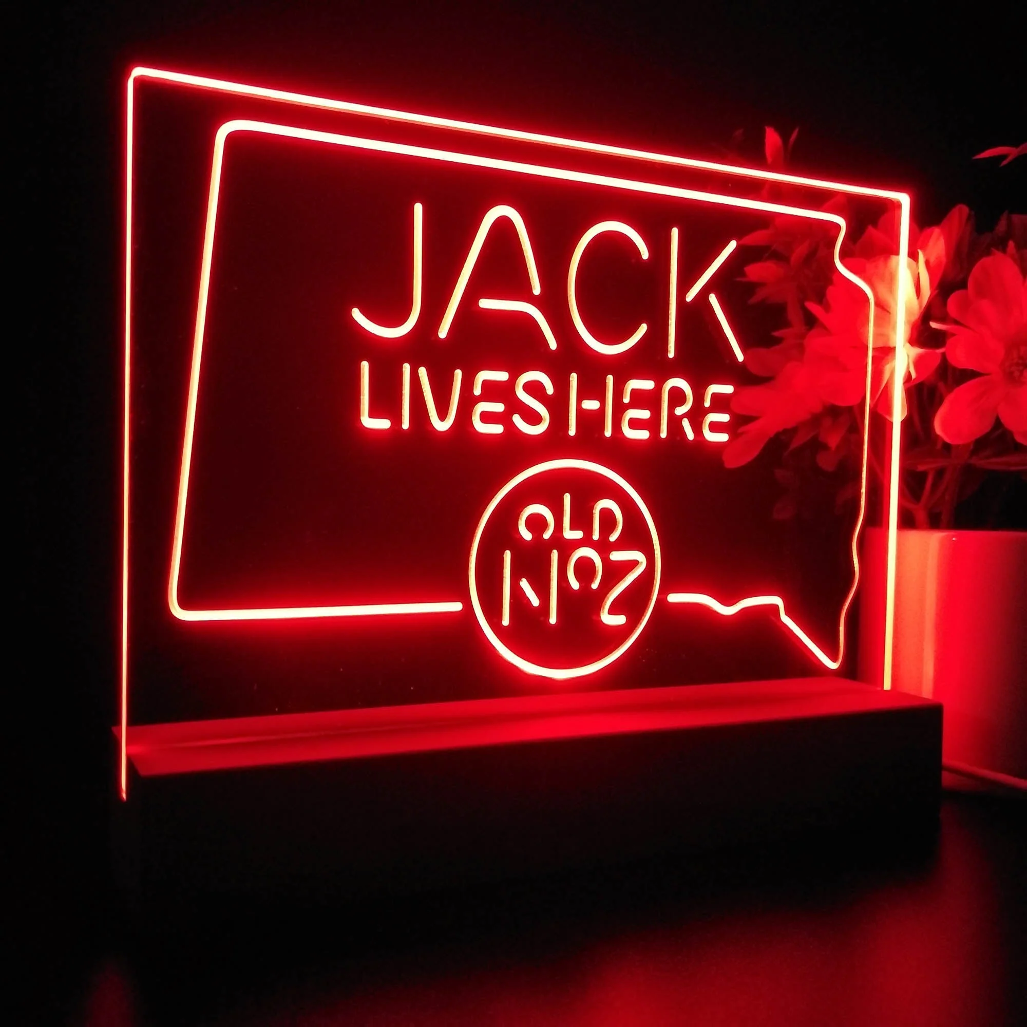 North Dakota Jack Lives Here Neon Sign Pub Bar Lamp - Image 5