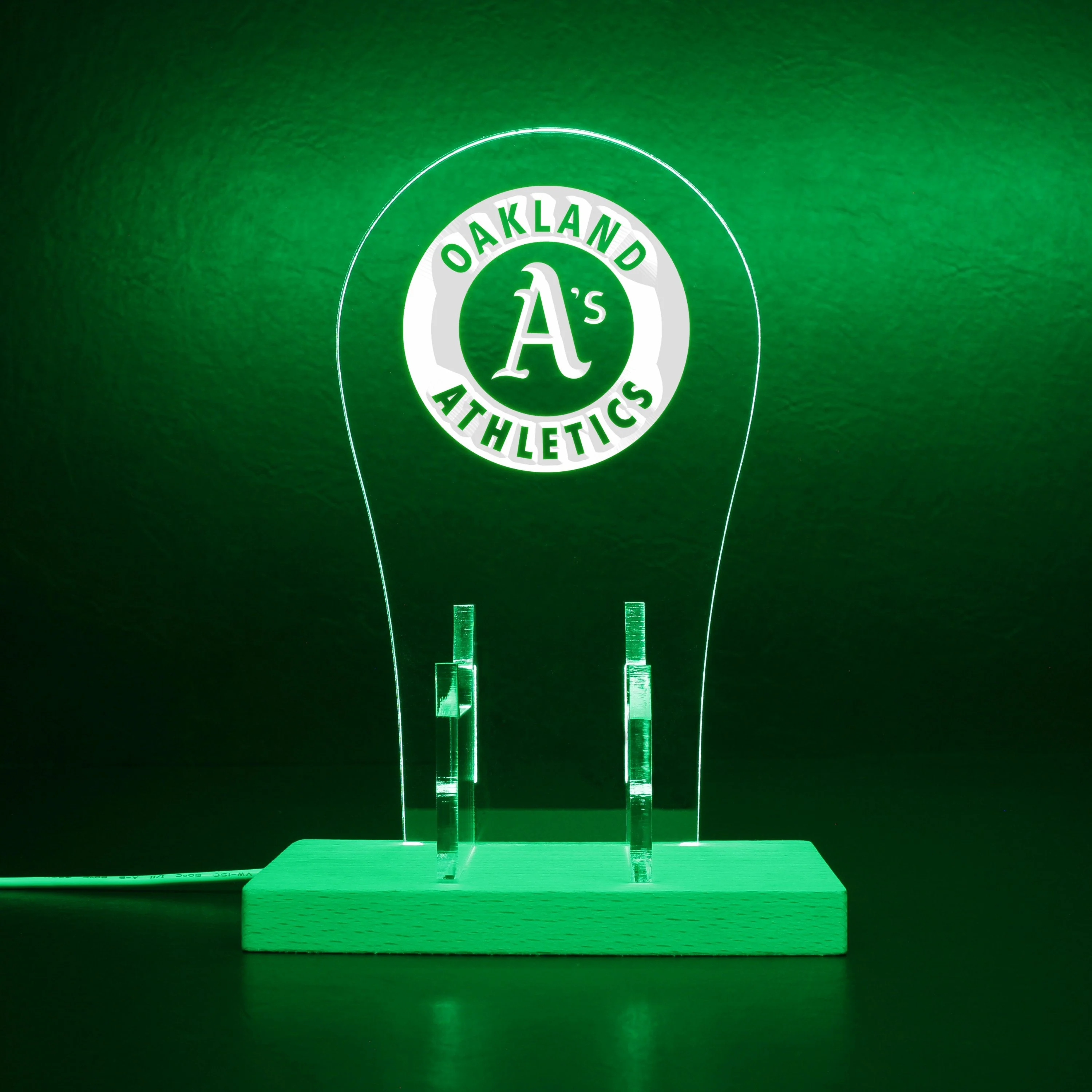 Oakland Athletics LED Gaming Headset Controller Stand - Image 5