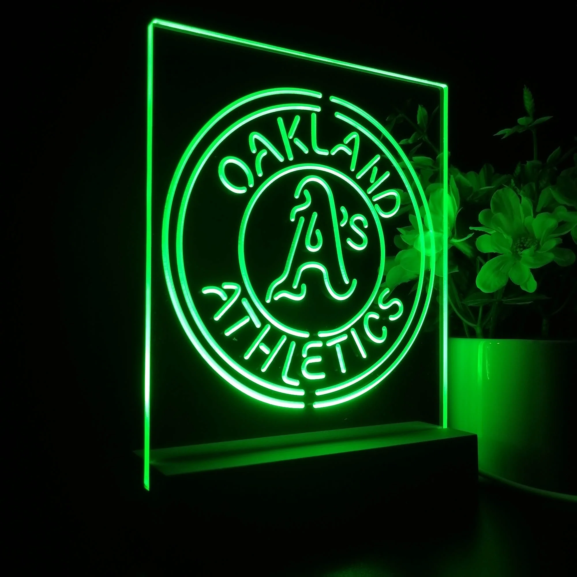 Oakland Athletics Neon Sign Table Top Lamp - Image 5