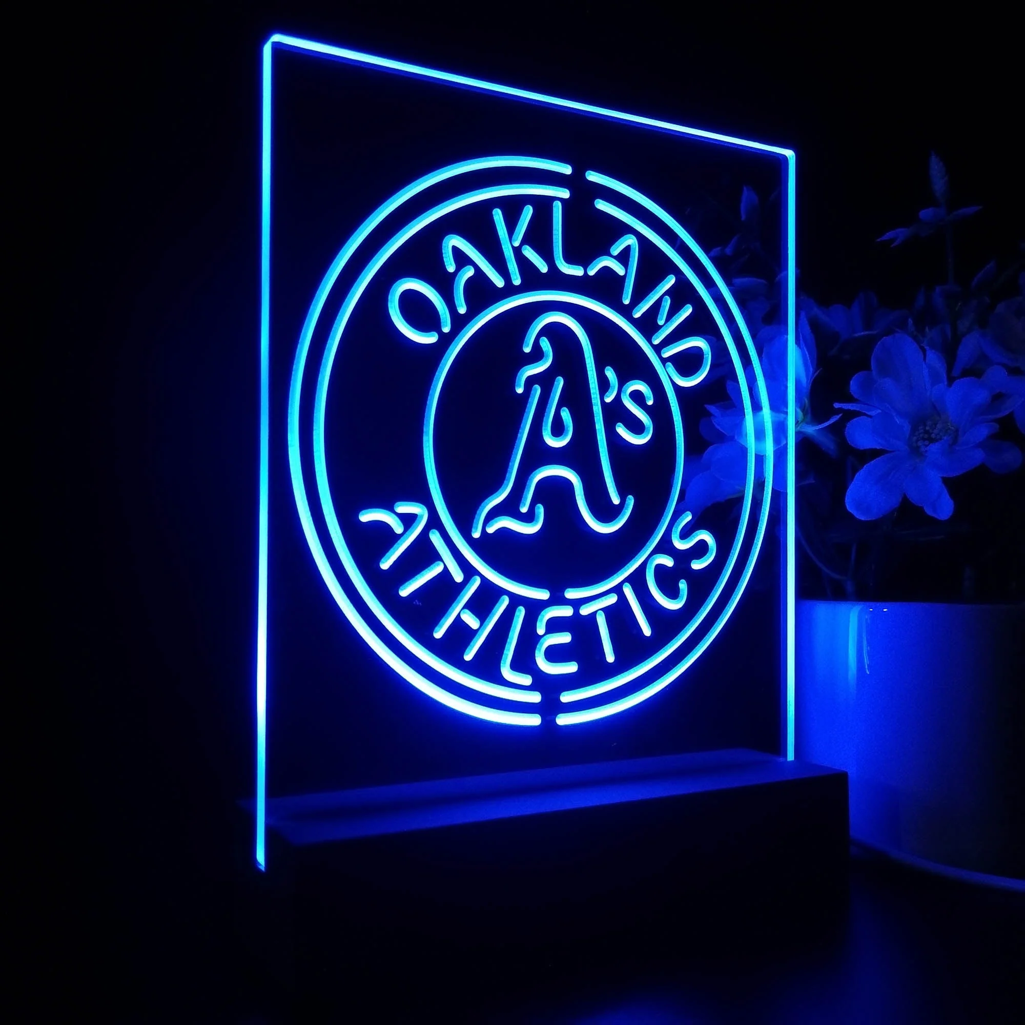 Oakland Athletics Neon Sign Table Top Lamp - Image 6