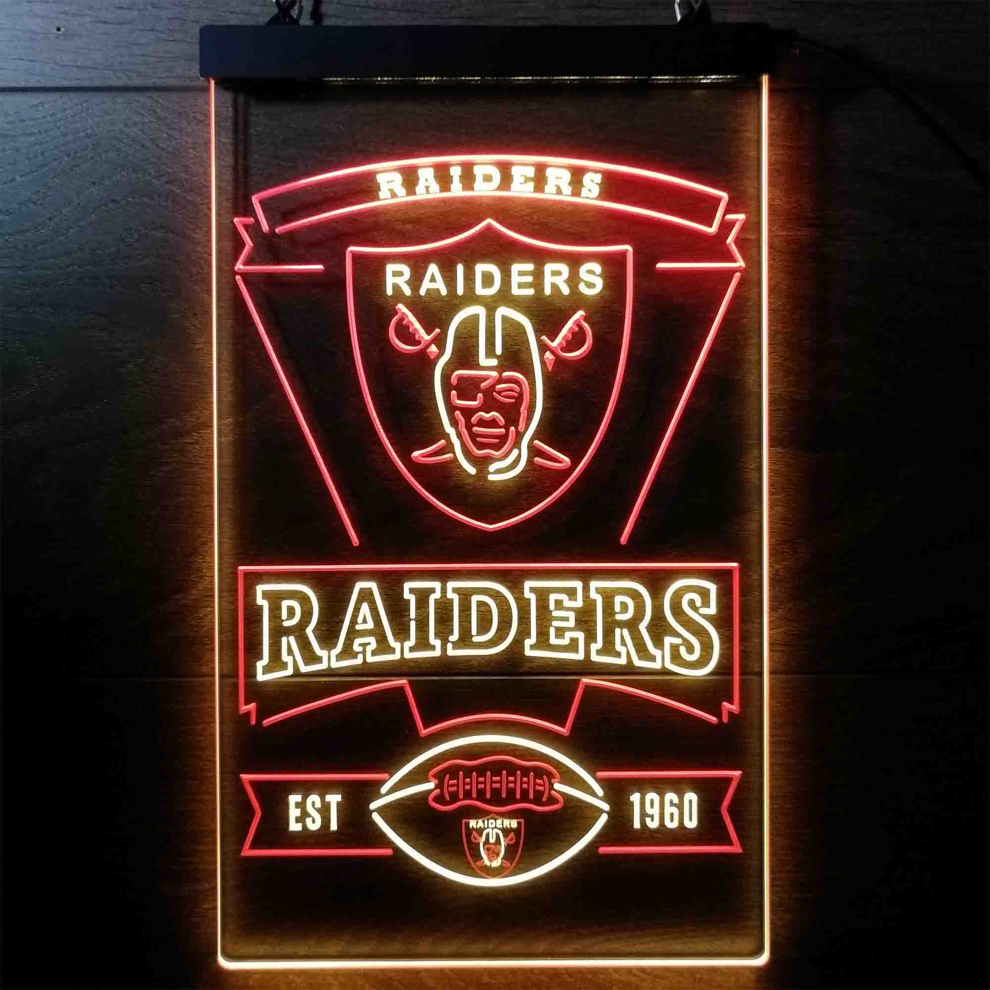Las Vegas Raiders Est. 1960 Neon-Like LED Sign - Image 11