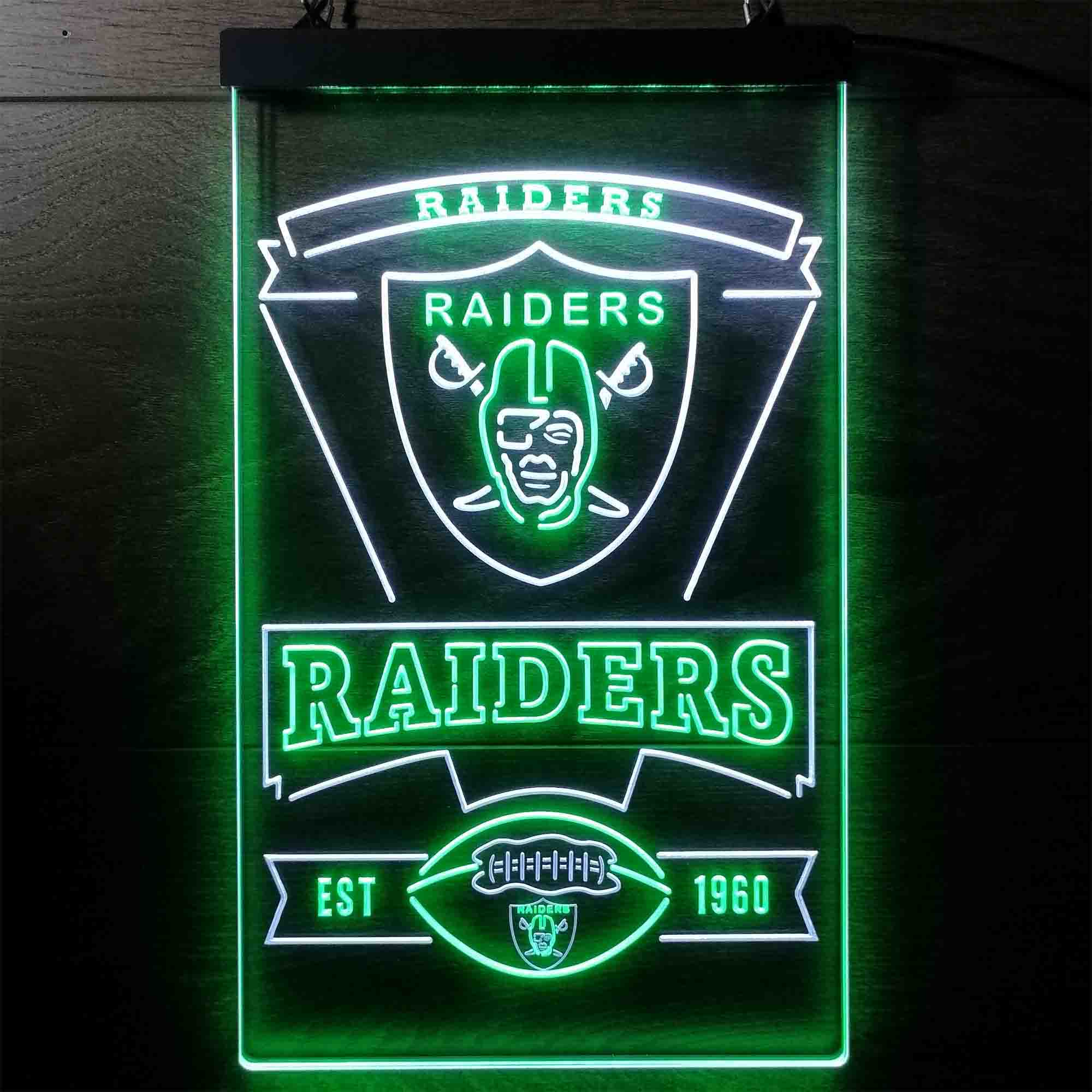 Las Vegas Raiders Est. 1960 Neon-Like LED Sign - Image 12