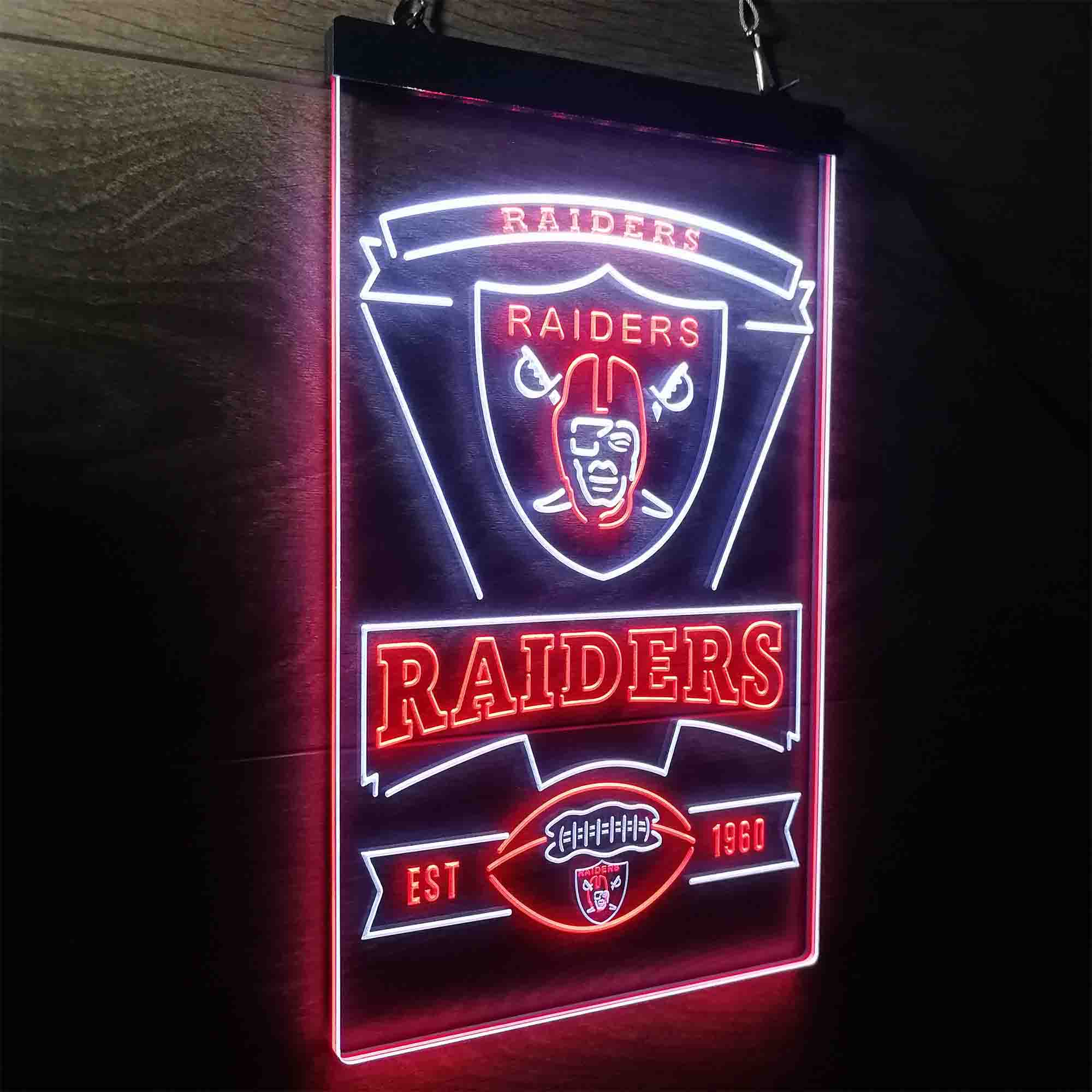 Las Vegas Raiders Est. 1960 Neon-Like LED Sign - Image 14