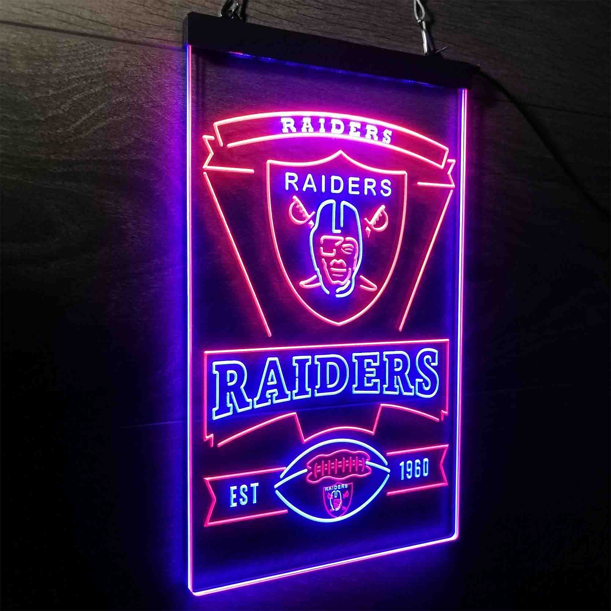 Las Vegas Raiders Est. 1960 Neon-Like LED Sign - Image 15