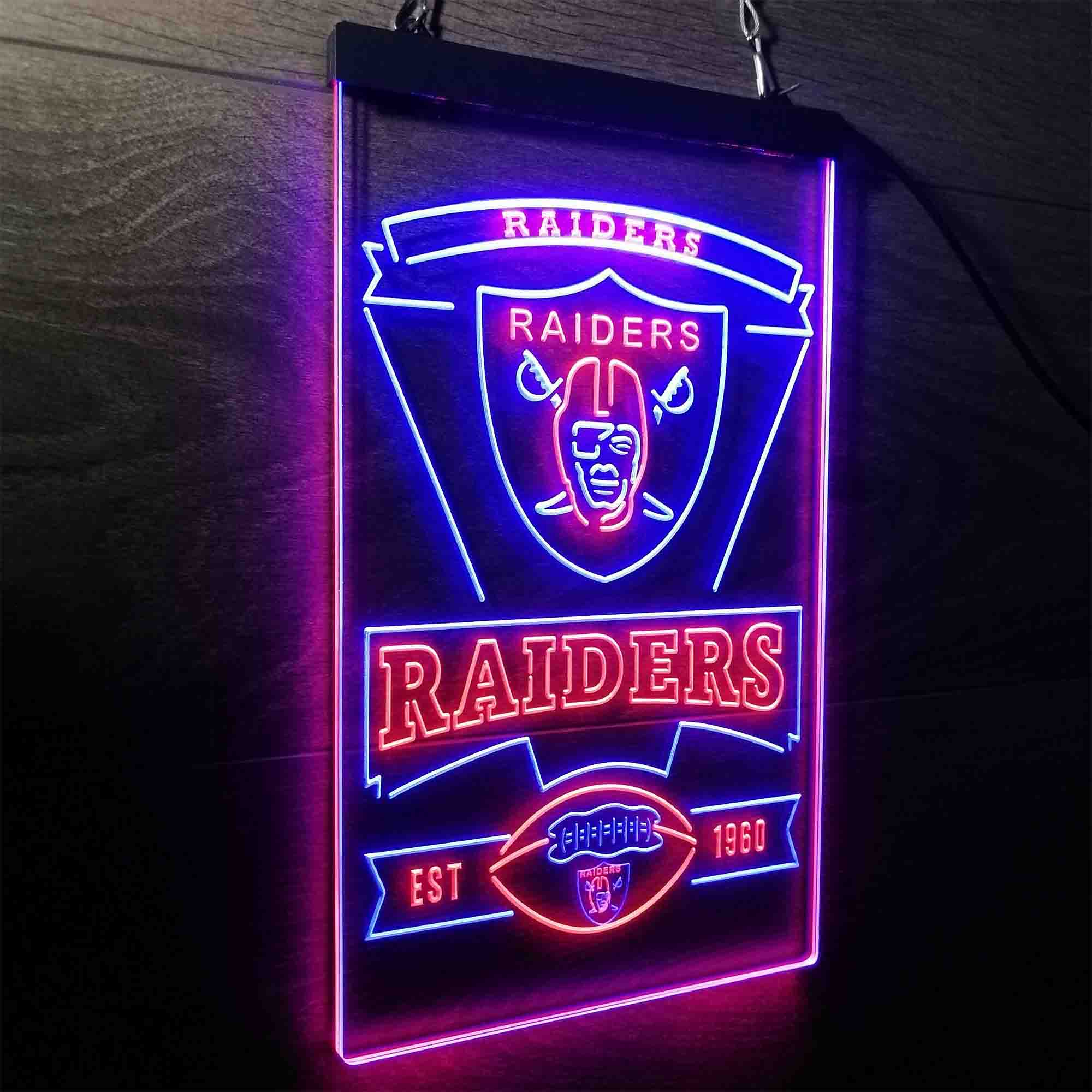 Las Vegas Raiders Est. 1960 Neon-Like LED Sign - Image 16