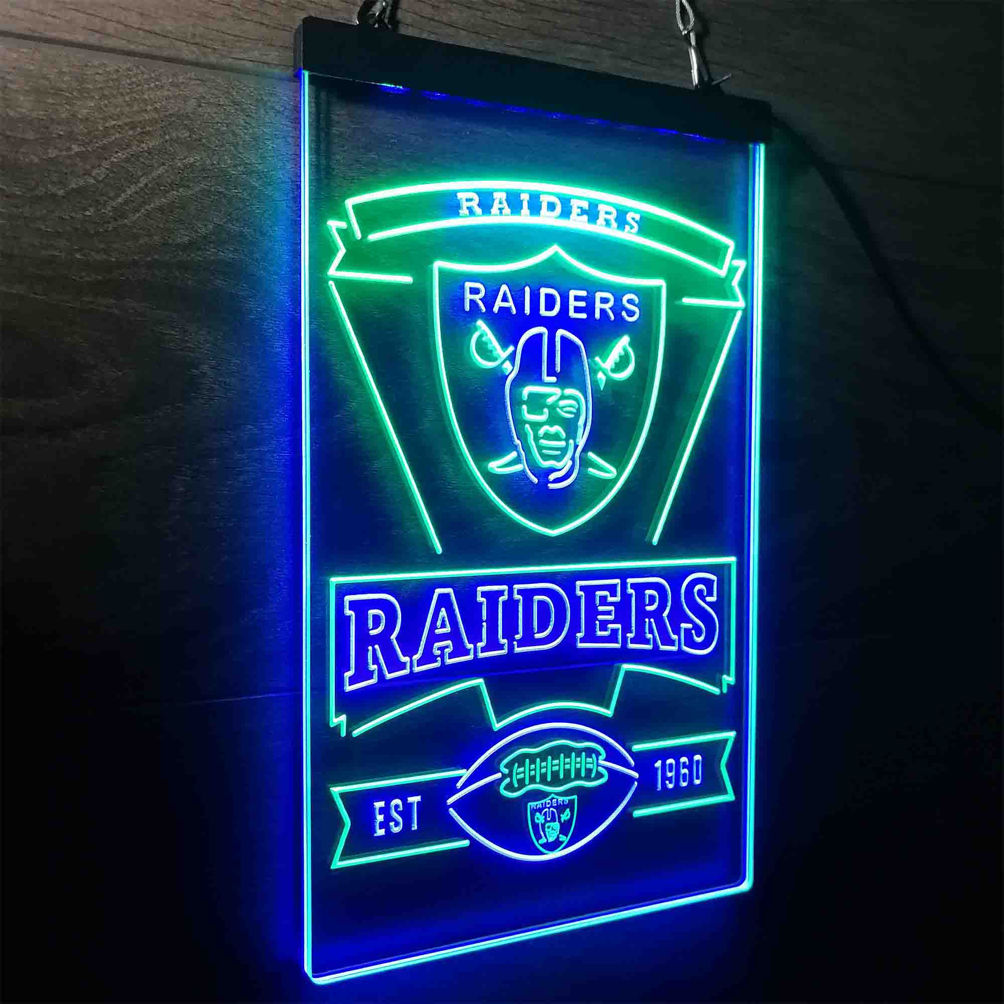 Las Vegas Raiders Est. 1960 Neon-Like LED Sign - Image 17