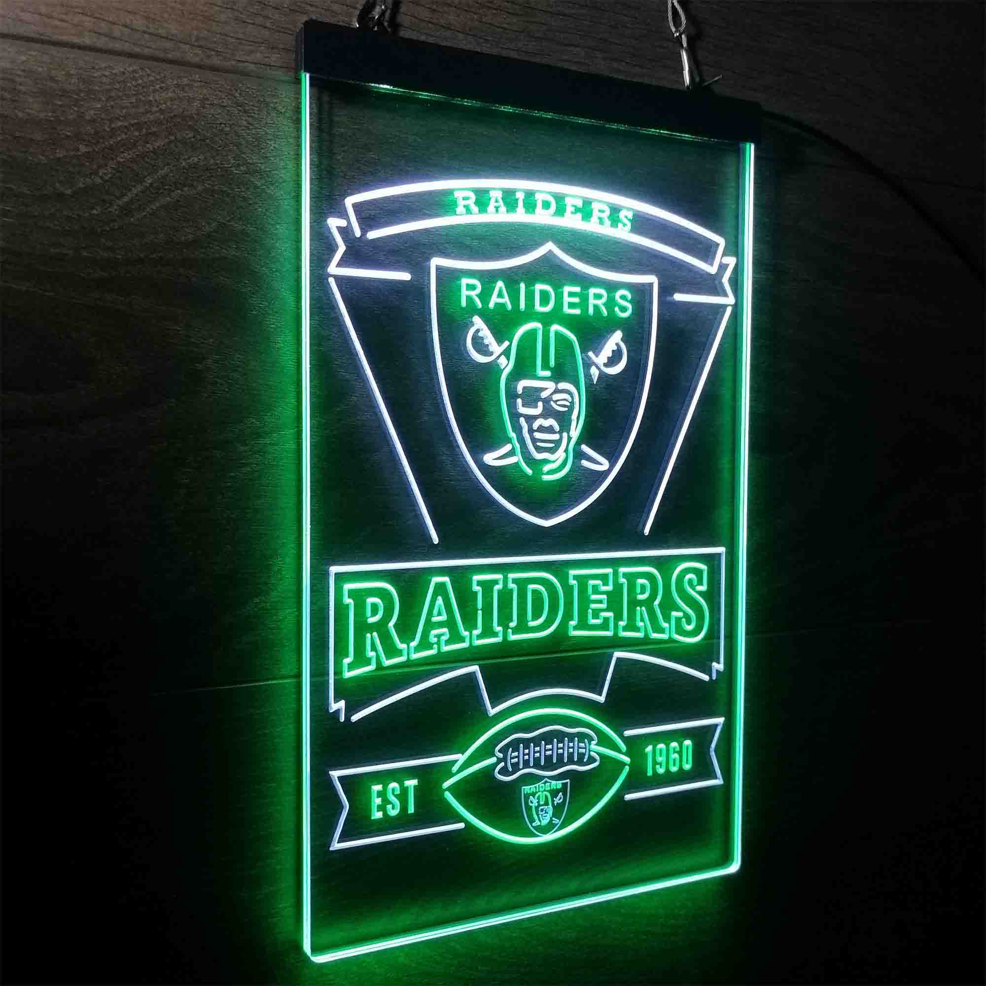 Las Vegas Raiders Est. 1960 Neon-Like LED Sign - Image 25