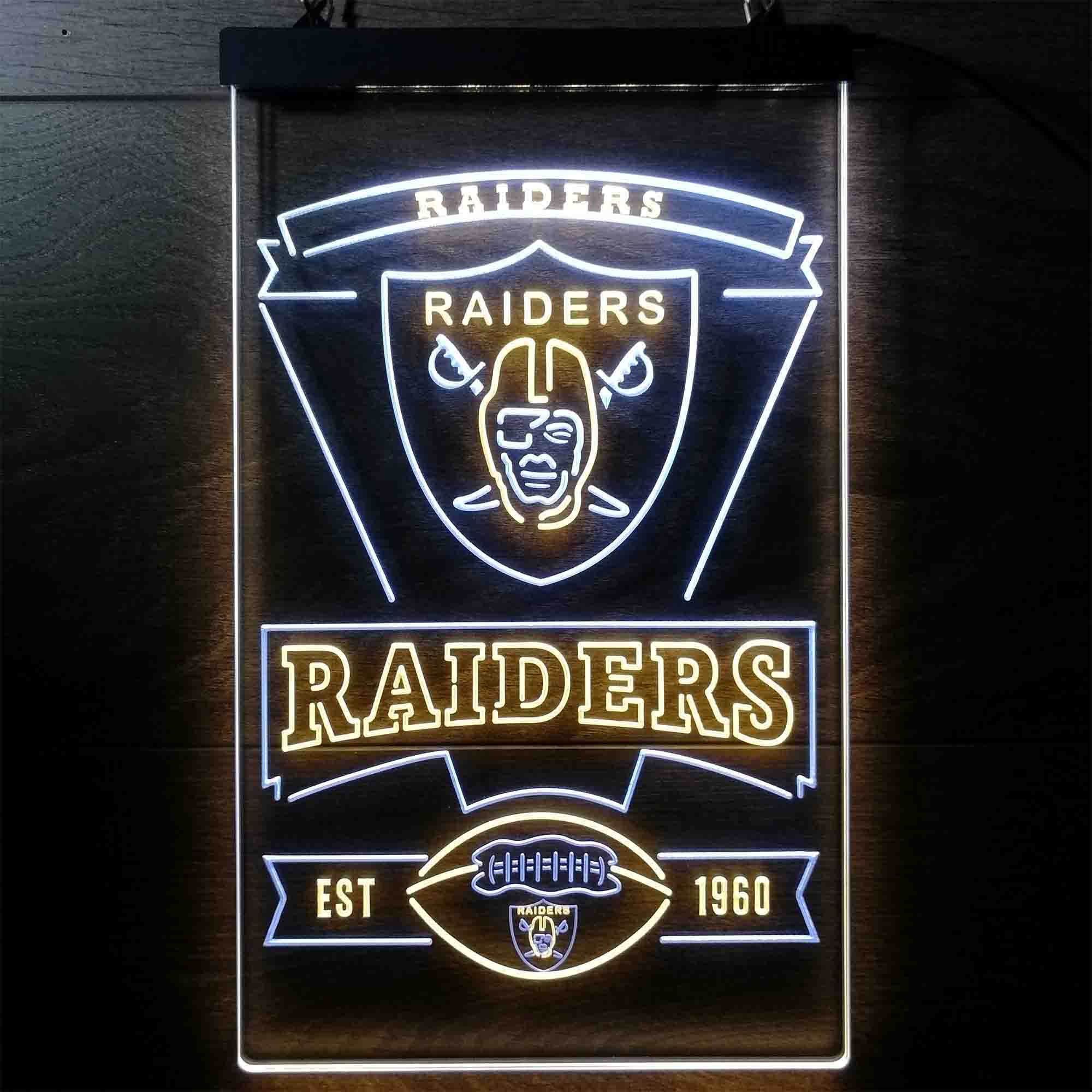Las Vegas Raiders Est. 1960 Neon-Like LED Sign - Image 5