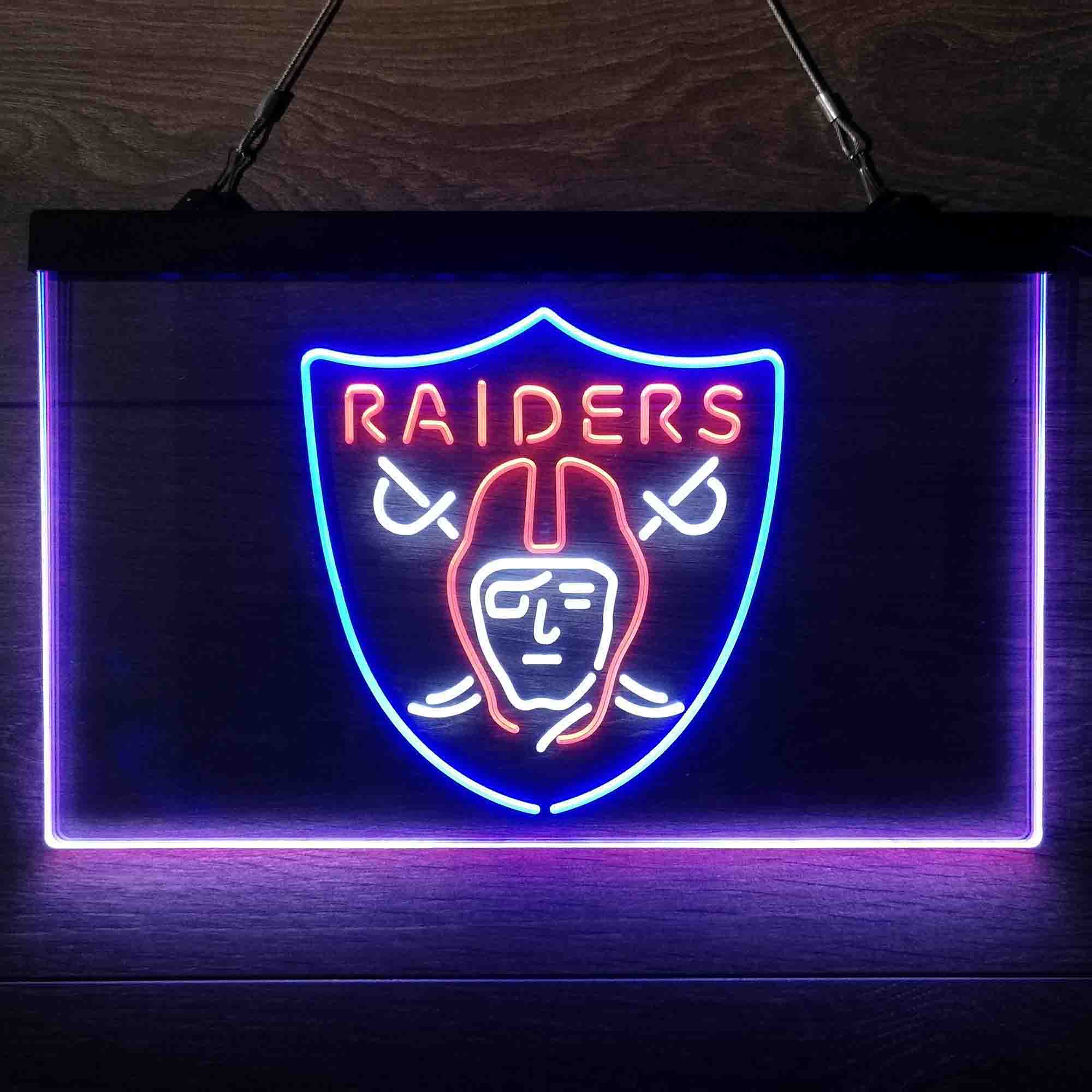 Las Vegas Raiders Neon 3-Color LED Sign - Image 9