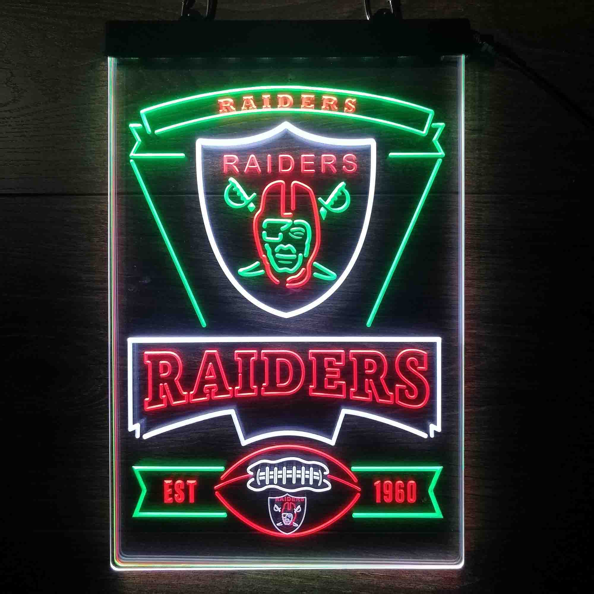 Las Vegas Raiders Neon LED Sign 3 Colors - Image 2