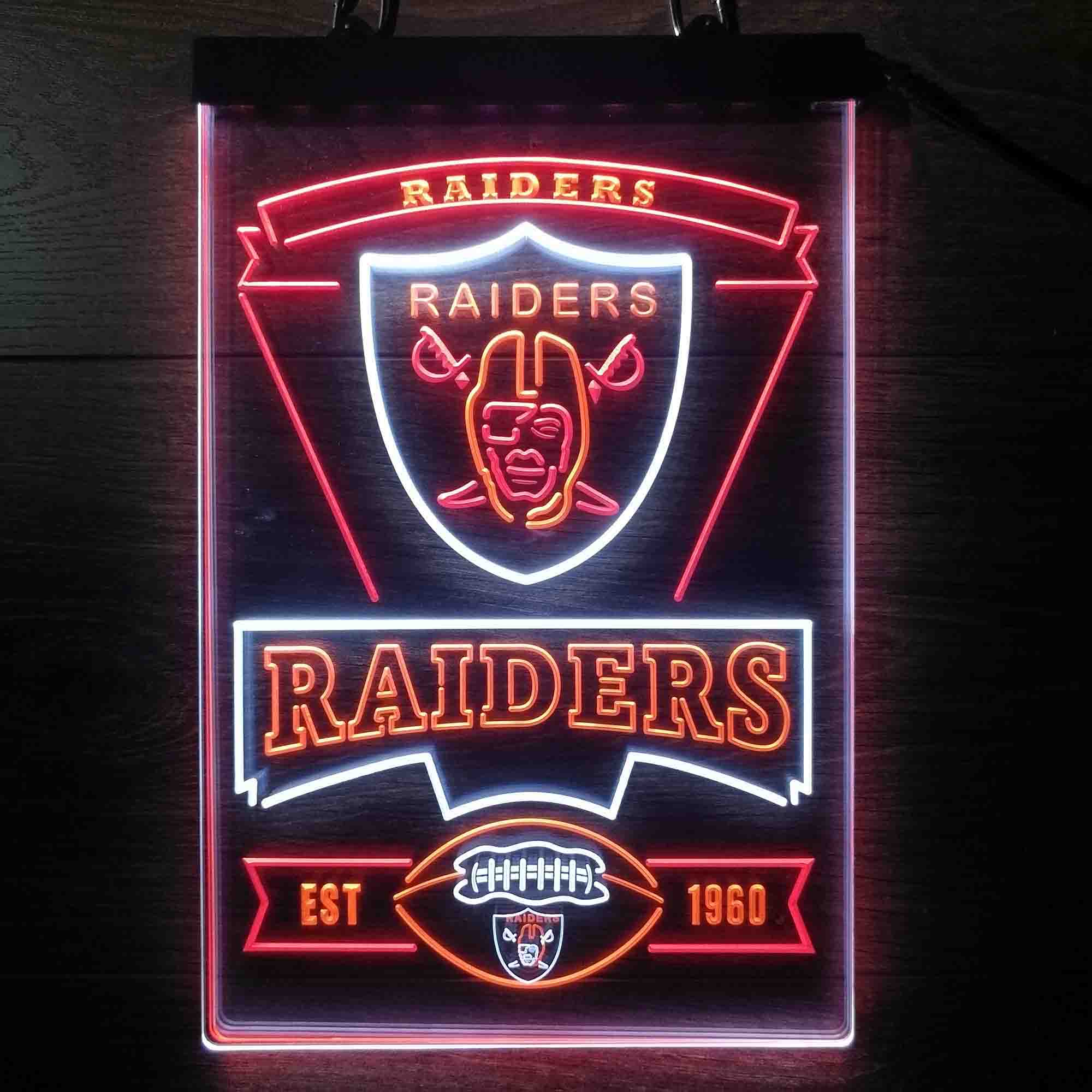 Las Vegas Raiders Neon LED Sign 3 Colors - Image 3