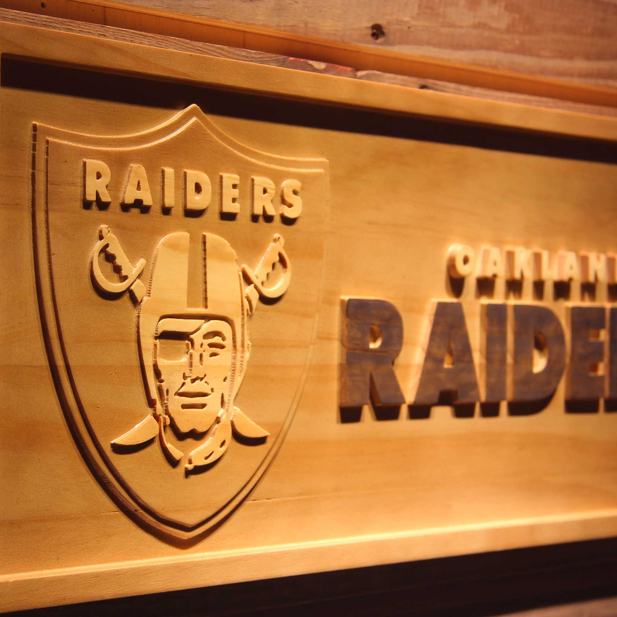 Oakland Raiders,nfl 3D Solid Wooden Craving Sign - Image 5