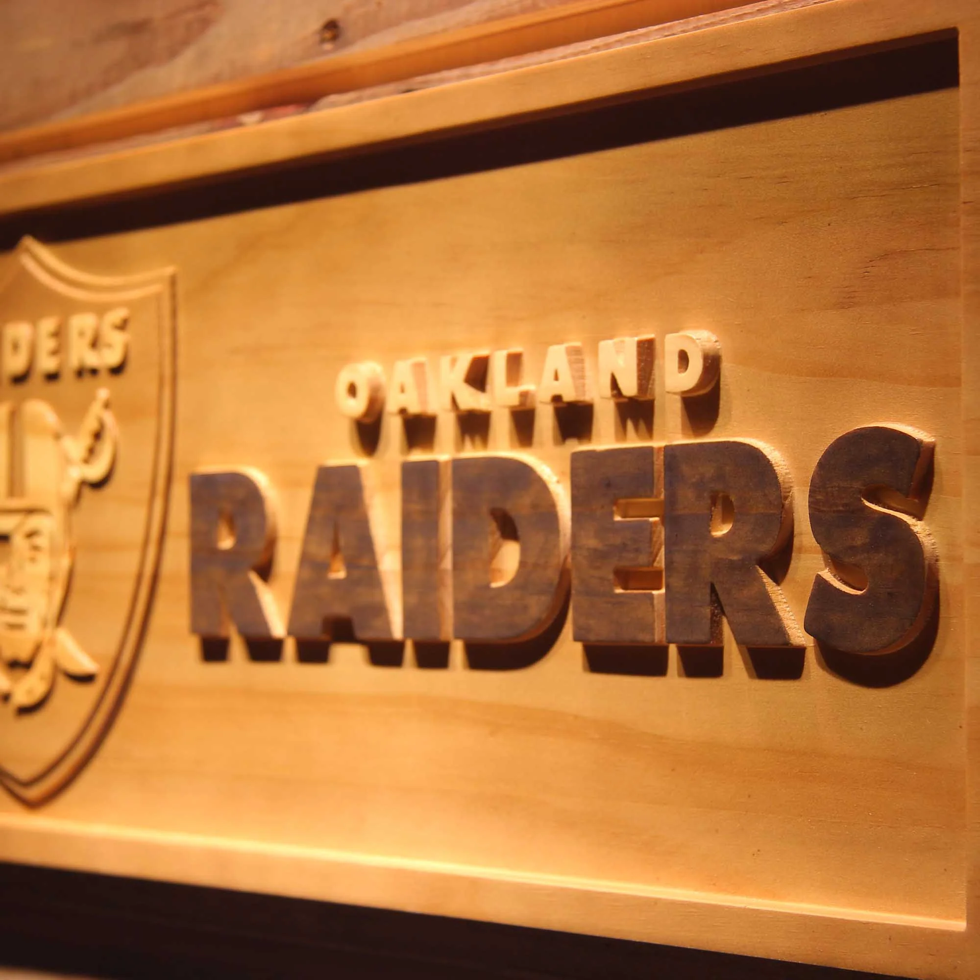 Oakland Raiders,nfl 3D Solid Wooden Craving Sign - Image 6