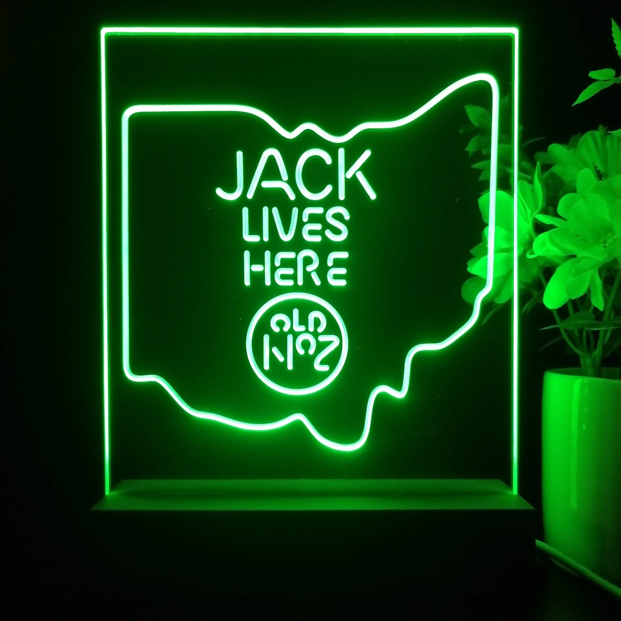 Ohio Jack Lives Here 3D Illusion Night Light Desk Lamp - Image 4