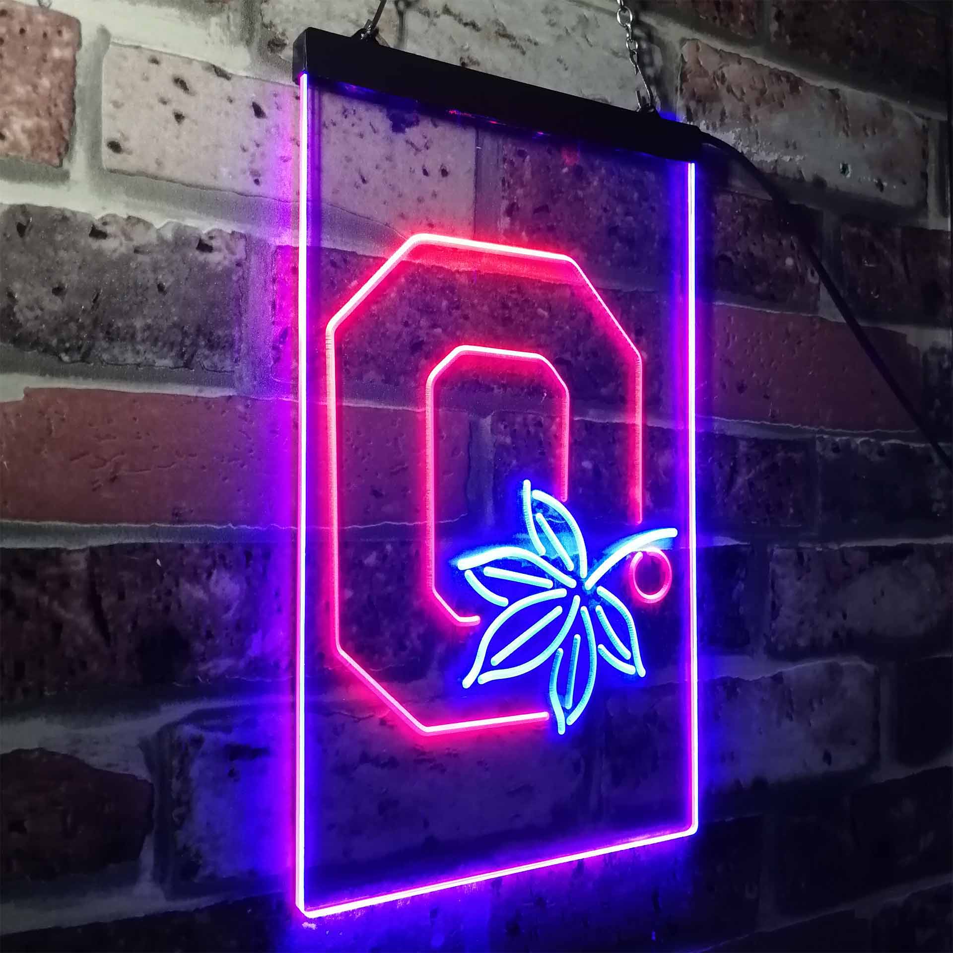 Ohio State Buckeyes Leaf Neon-Like LED Sign - Image 17
