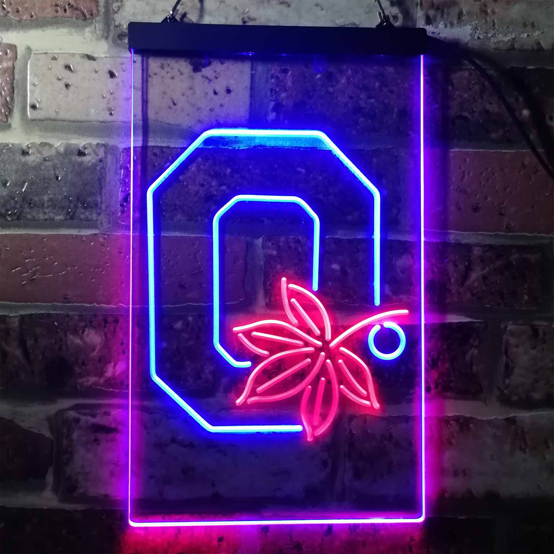 Ohio State Buckeyes Leaf Neon-Like LED Sign - Image 2