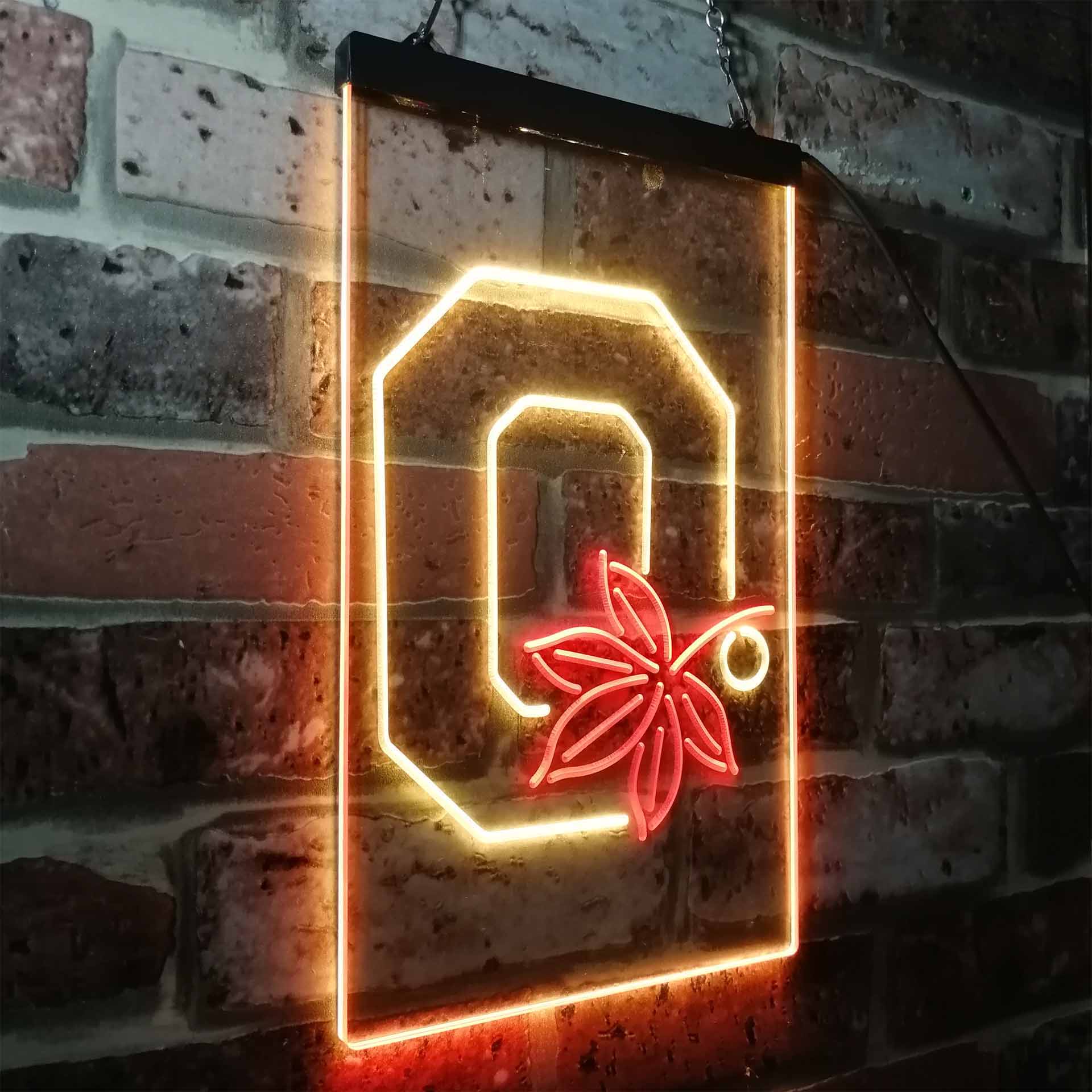 Ohio State Buckeyes Leaf Neon-Like LED Sign - Image 21