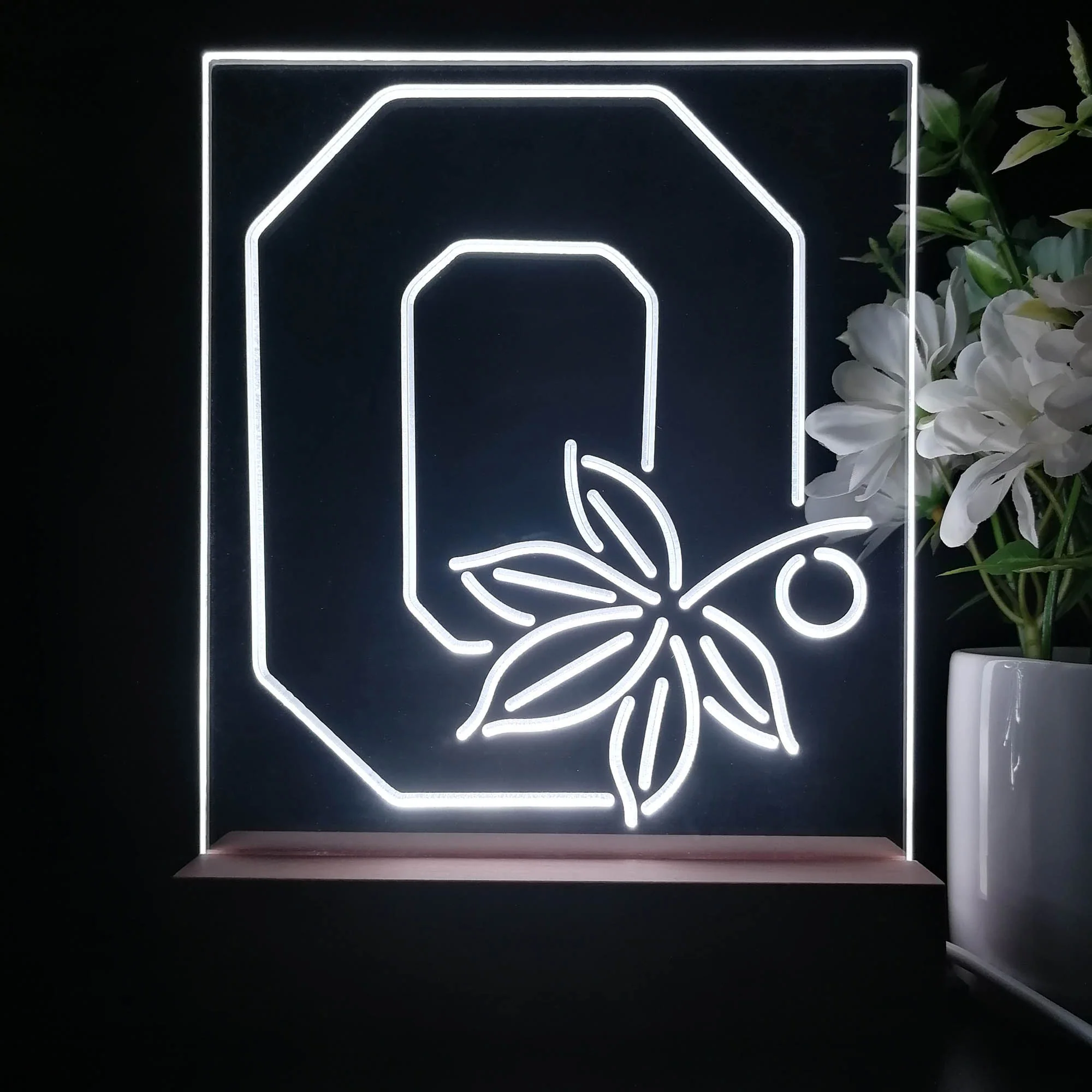 Ohio State Buckeyes Maple Leaf Neon Pub Bar Lamp - Image 3