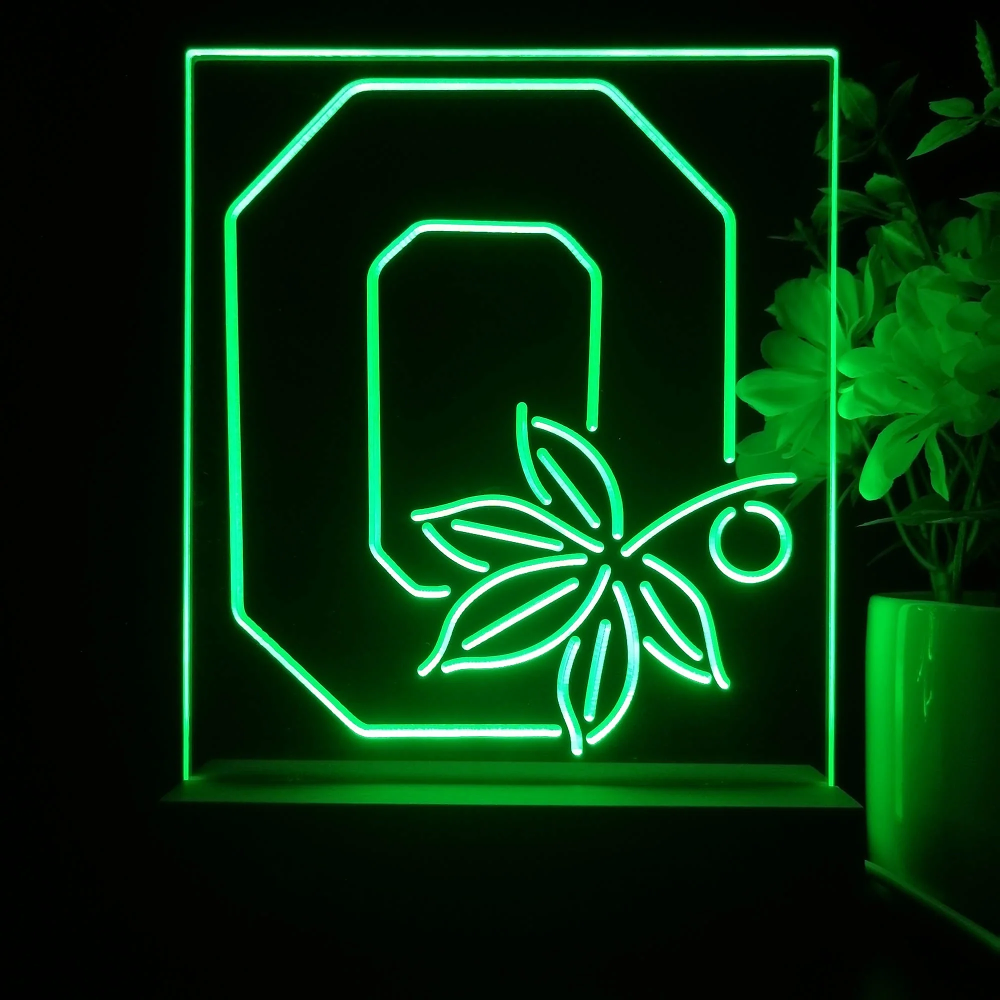 Ohio State Buckeyes Maple Leaf Neon Pub Bar Lamp - Image 4