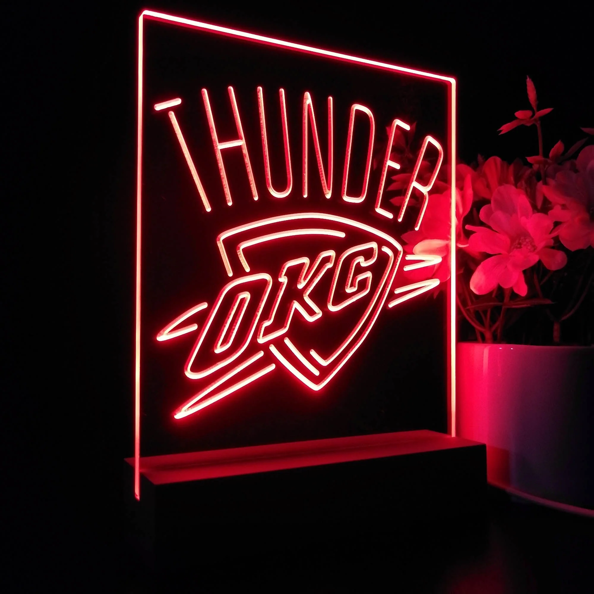 Oklahoma City Thunder Neon Sign Table Top Lamp - Image 7