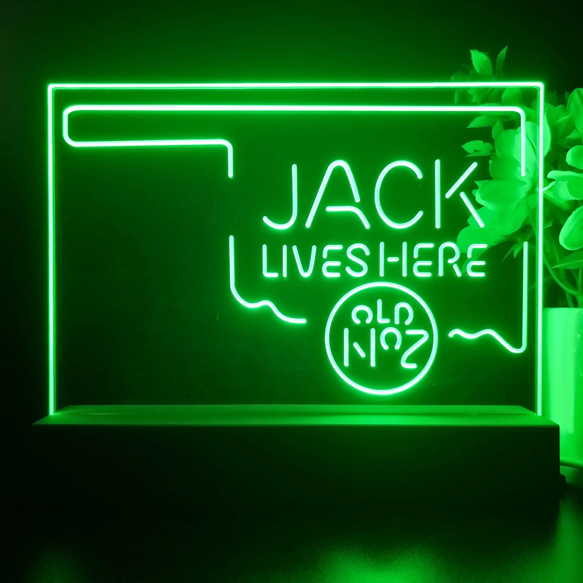 Oklahoma Jack Lives Here Neon Sign Pub Bar Lamp - Image 4