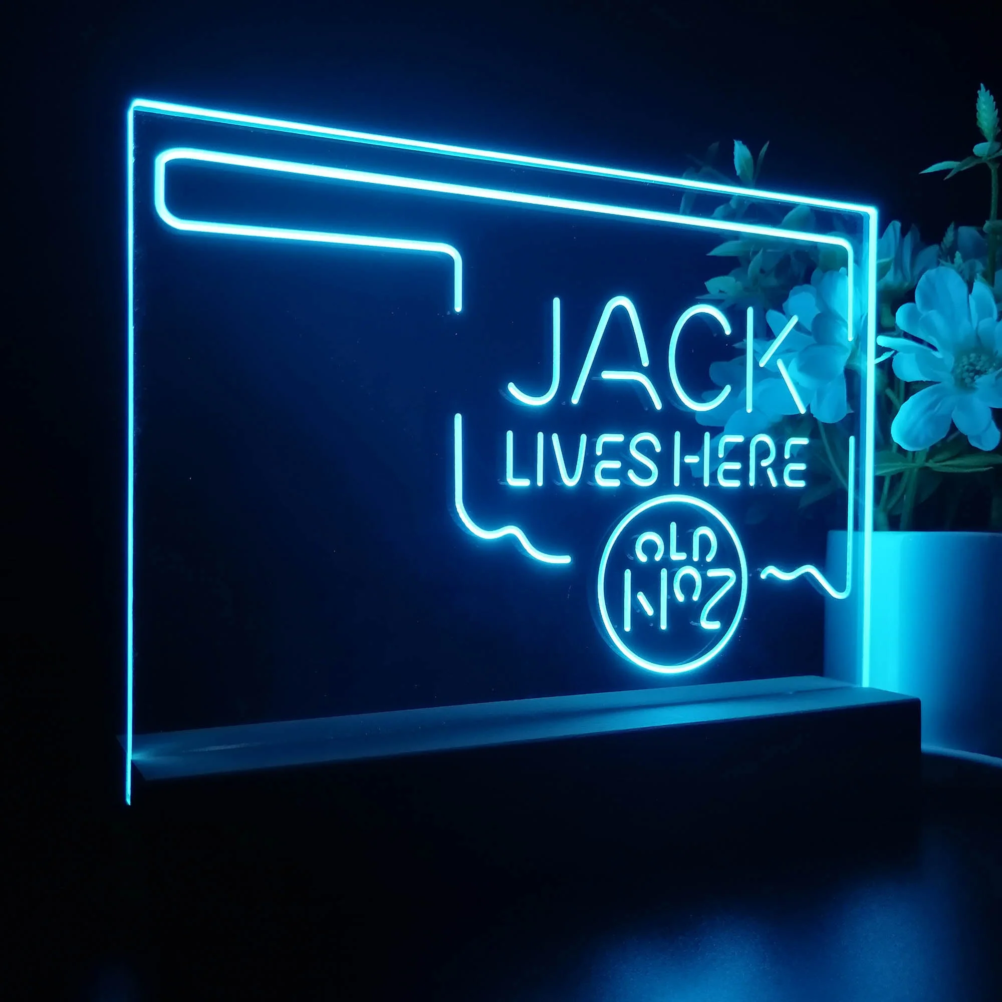 Oklahoma Jack Lives Here Neon Sign Pub Bar Lamp - Image 5