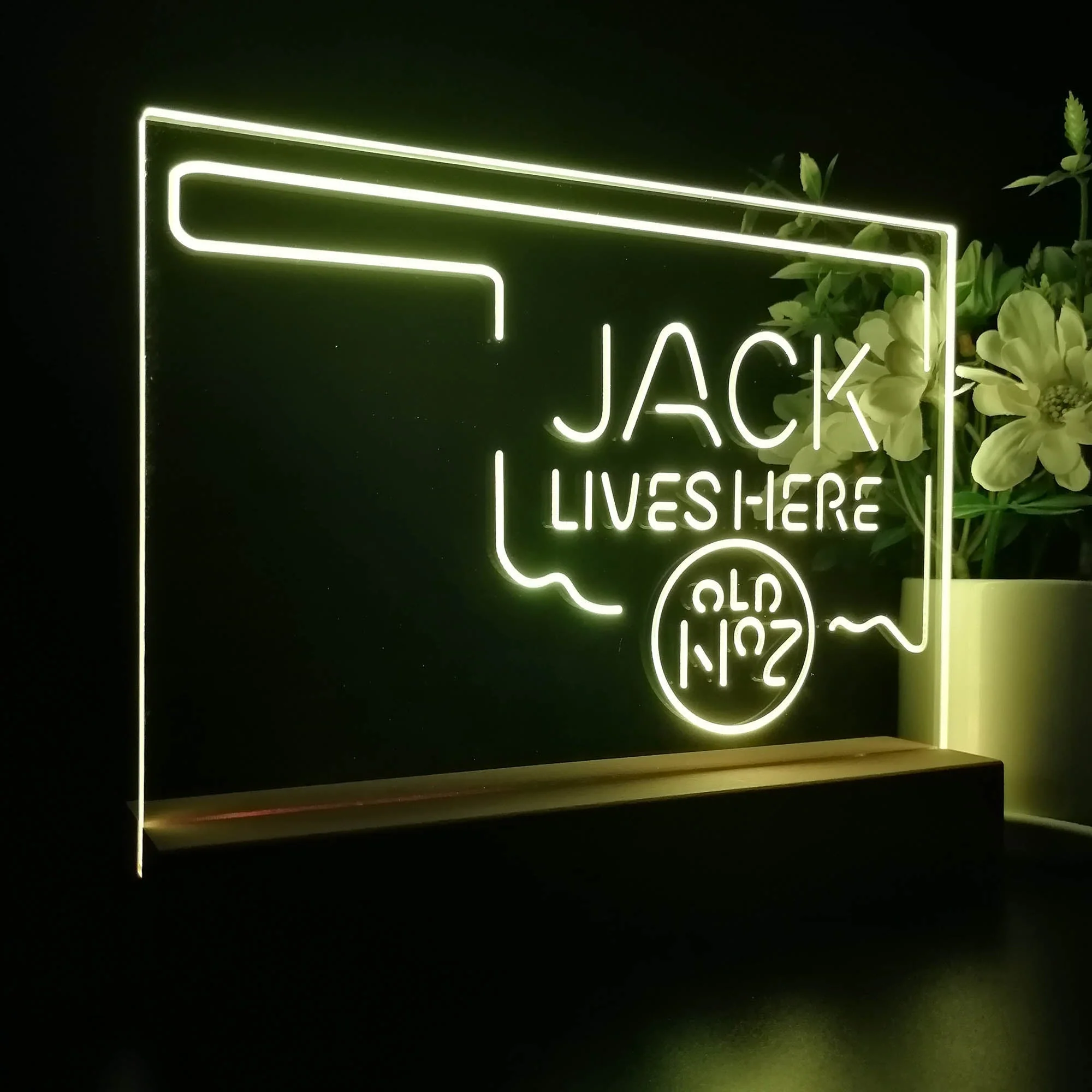 Oklahoma Jack Lives Here Neon Sign Pub Bar Lamp - Image 6