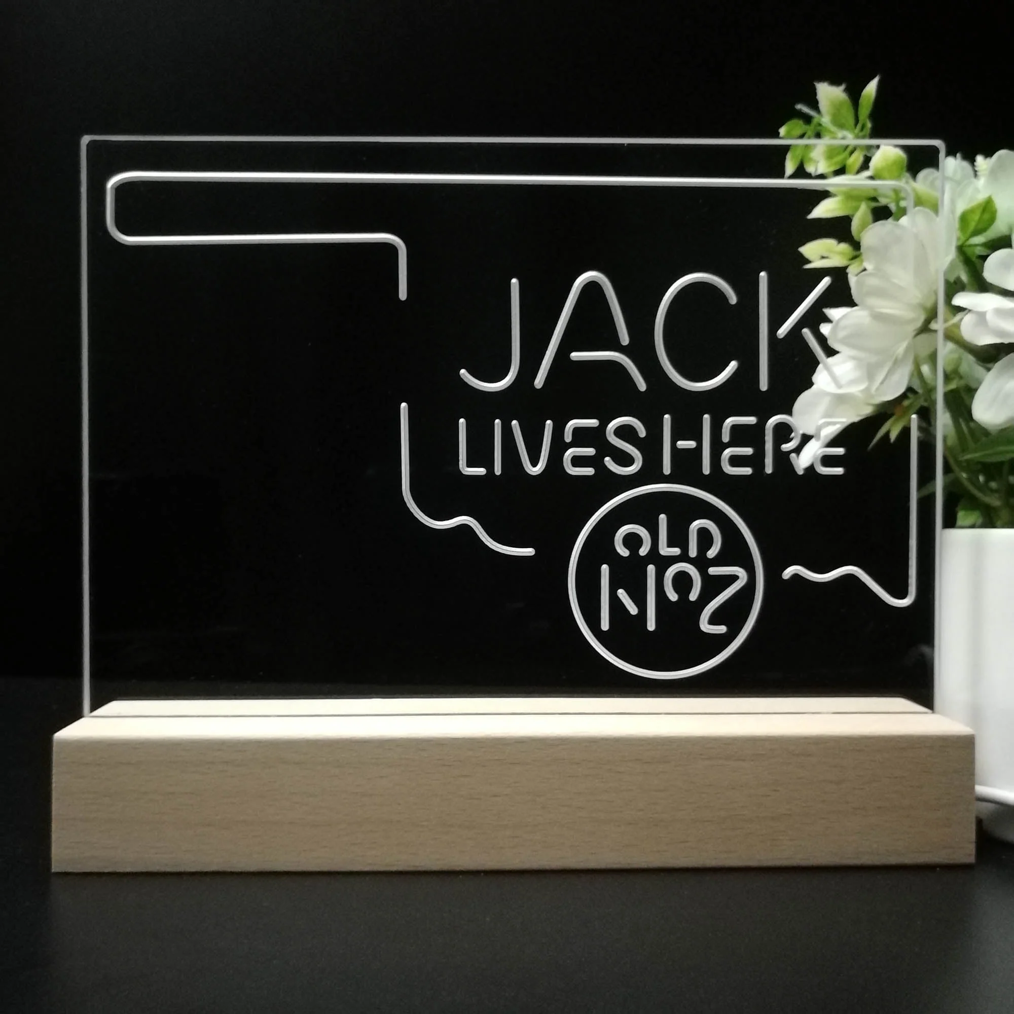 Oklahoma Jack Lives Here Neon Sign Pub Bar Lamp - Image 8