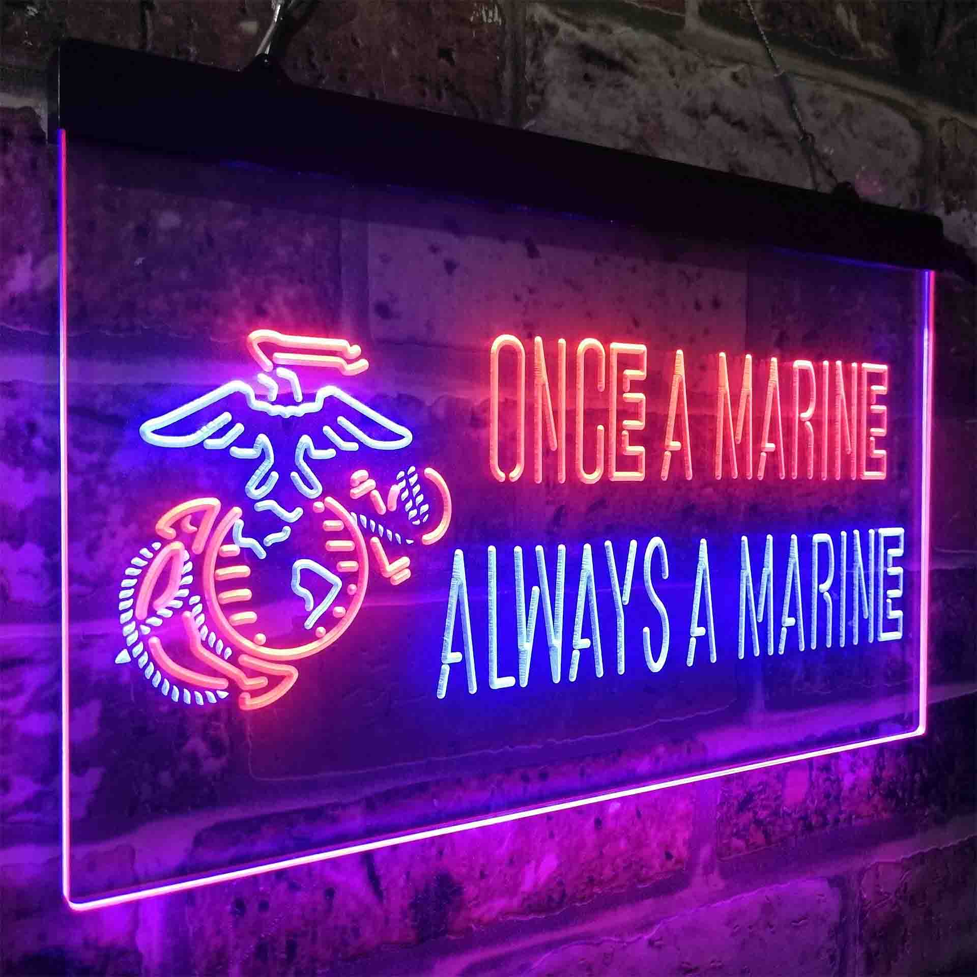 Once a Marine Always a Marine Neon-Like LED Sign - Image 25