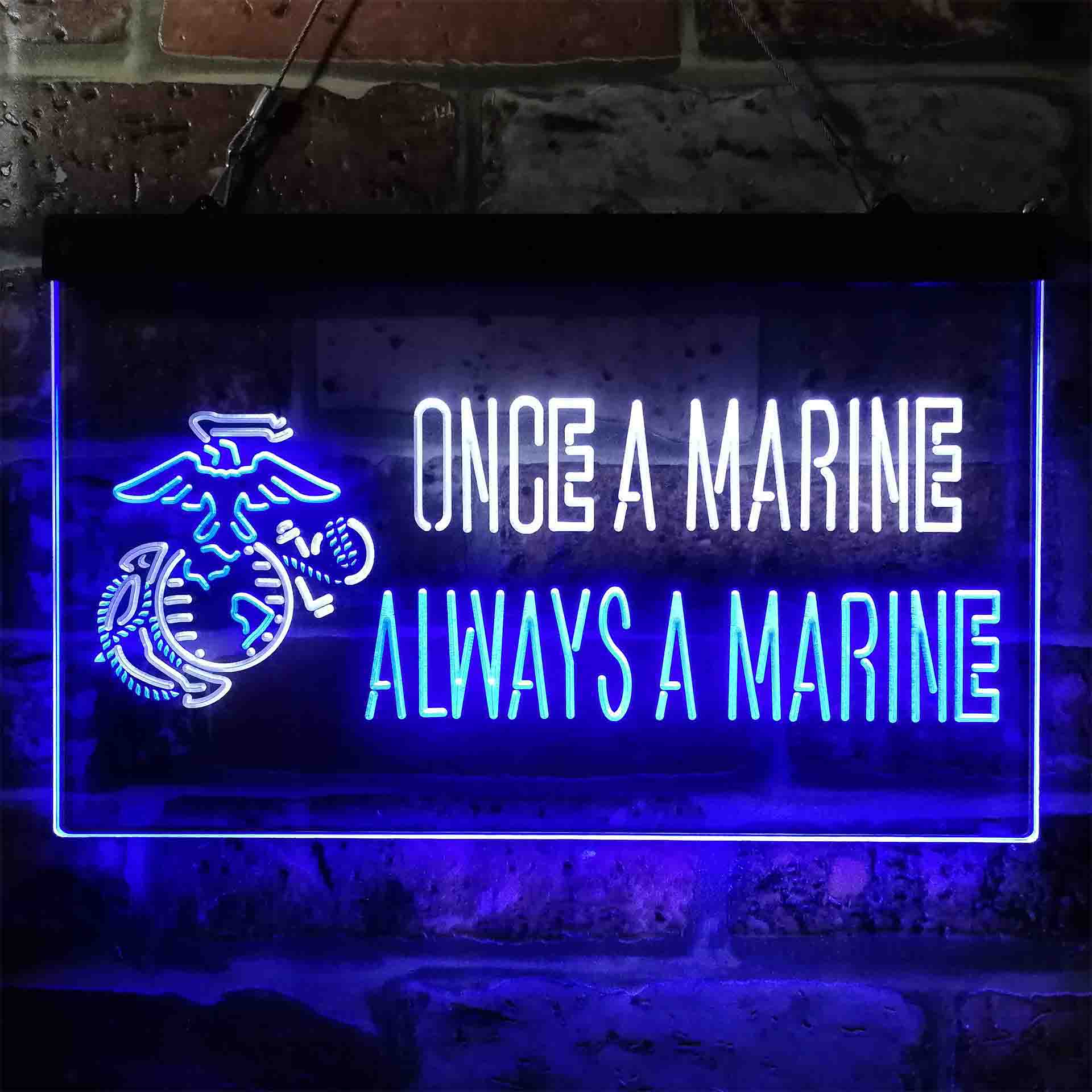 Once a Marine Always a Marine Neon-Like LED Sign - Image 6