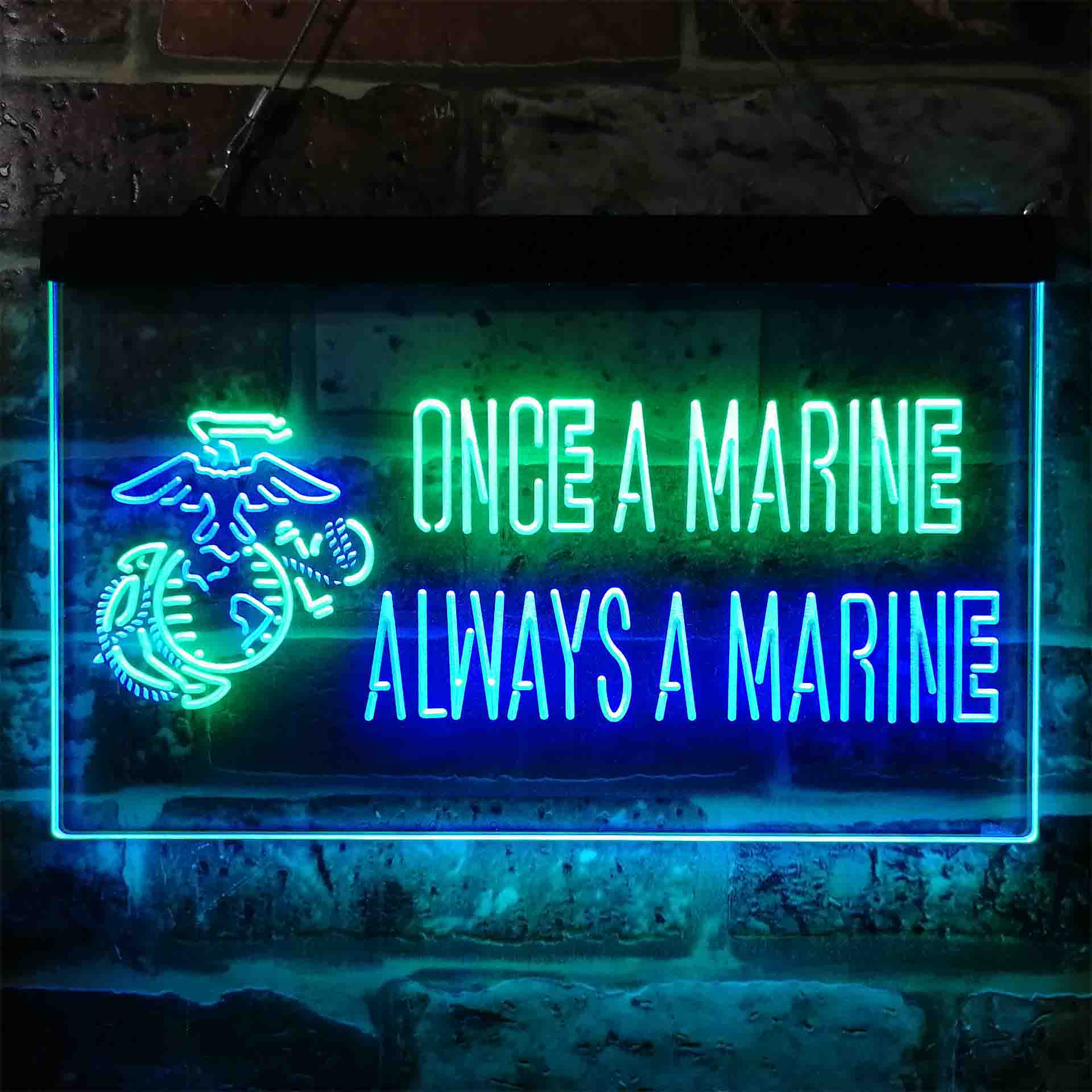 Once a Marine Always a Marine Neon-Like LED Sign - Image 9