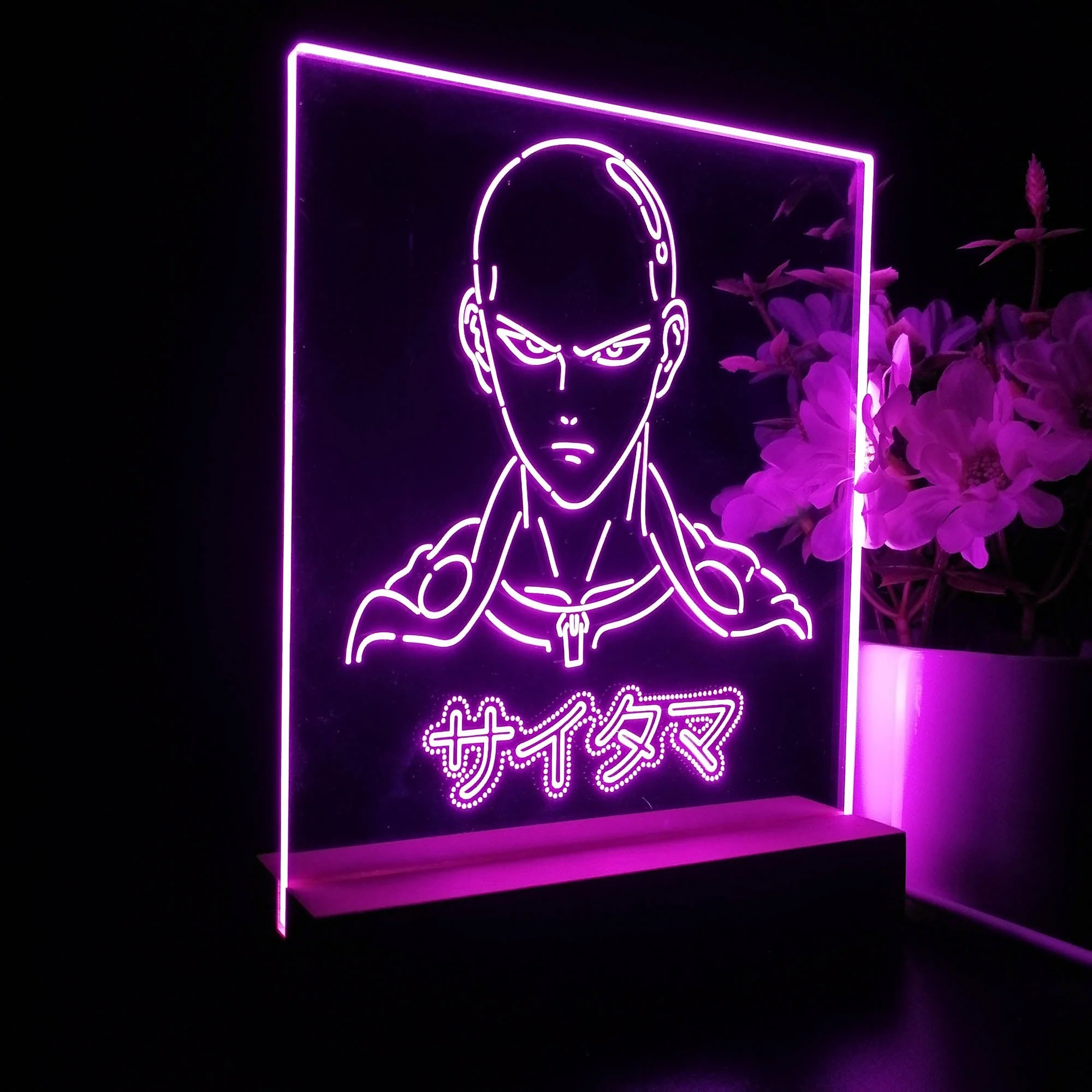 One Punch Man Saitama Game Room LED Sign Lamp Display - Image 7