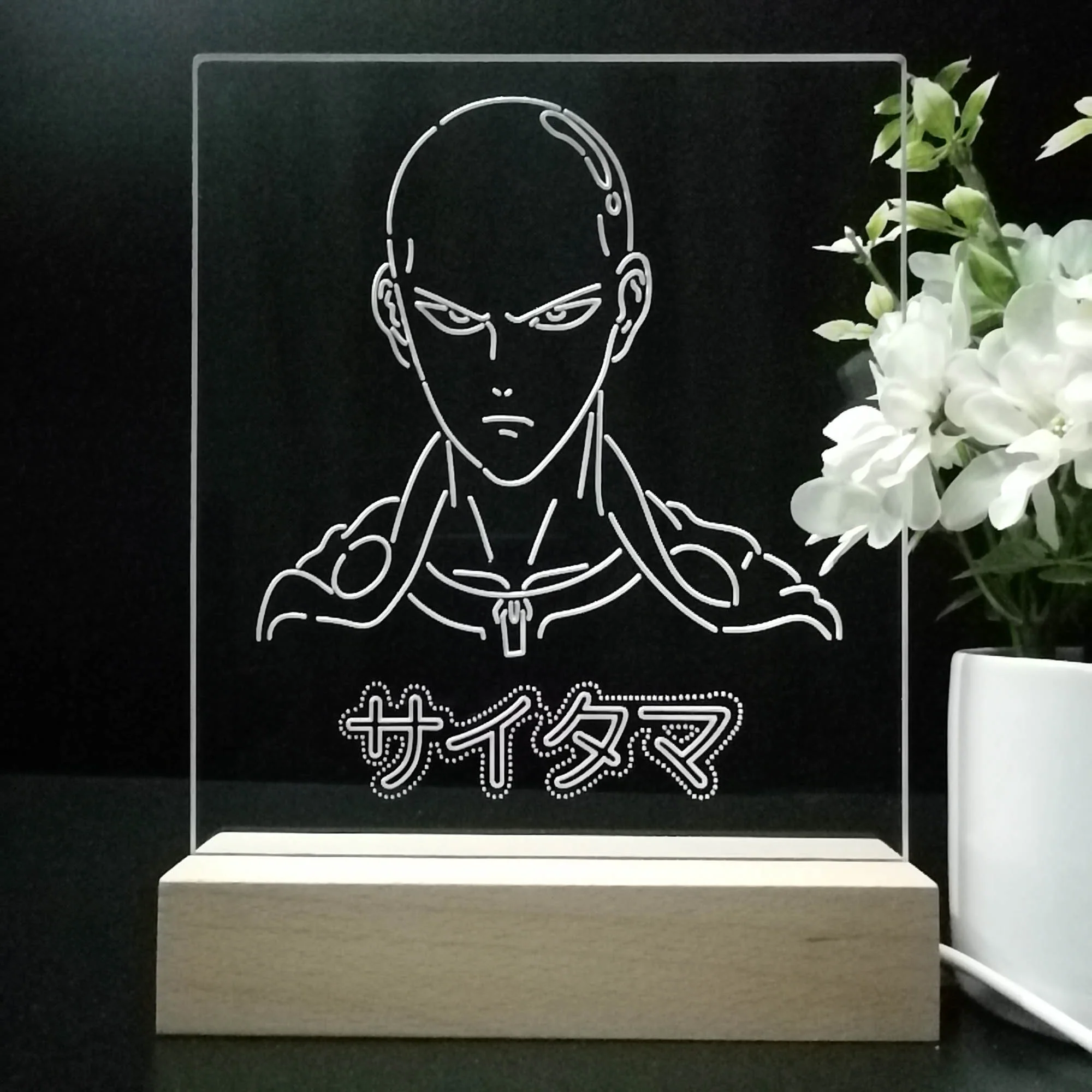 One Punch Man Saitama Game Room LED Sign Lamp Display - Image 8
