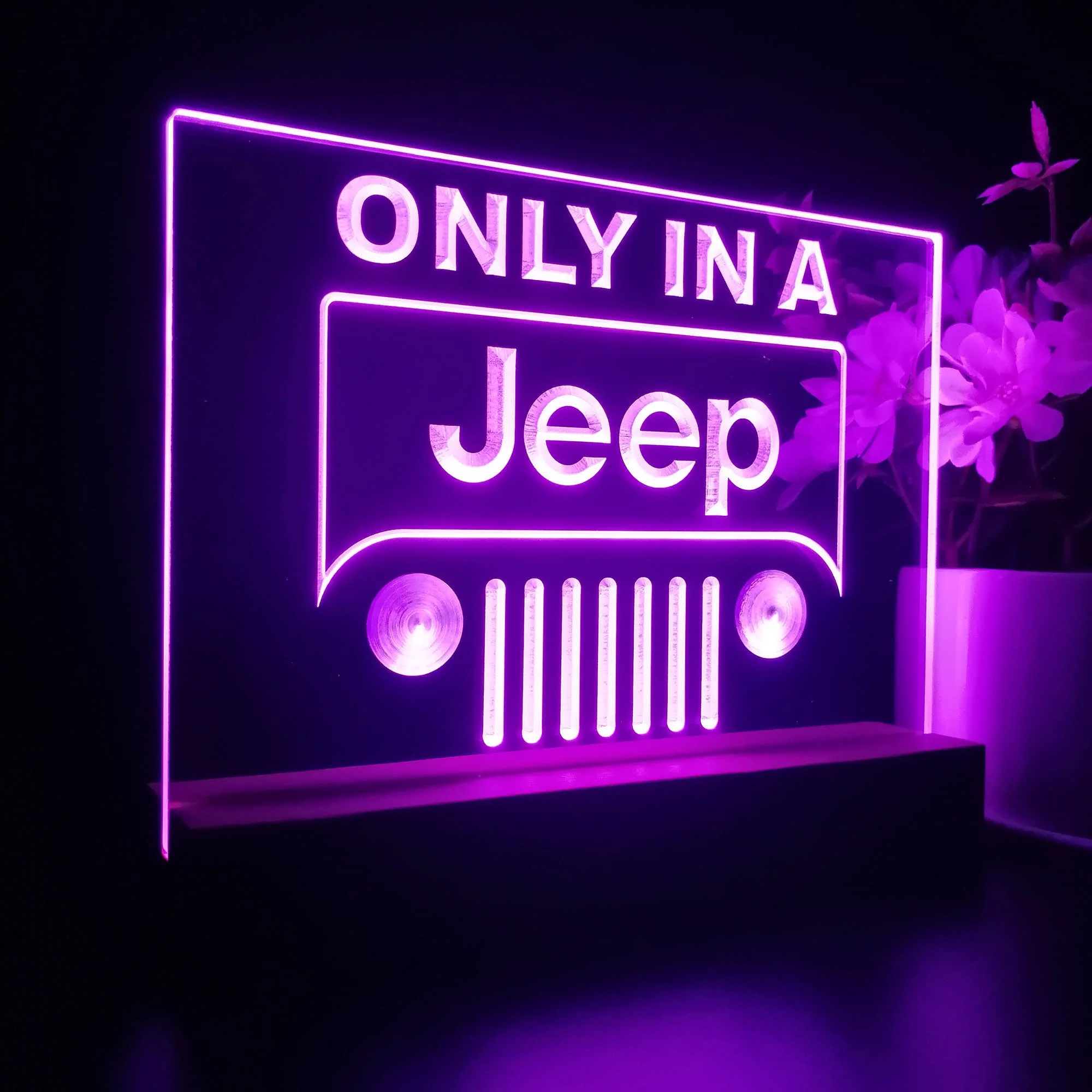 Only in a Jeep 4x4 Sport 3D Illusion Night Light Desk Lamp - Image 7