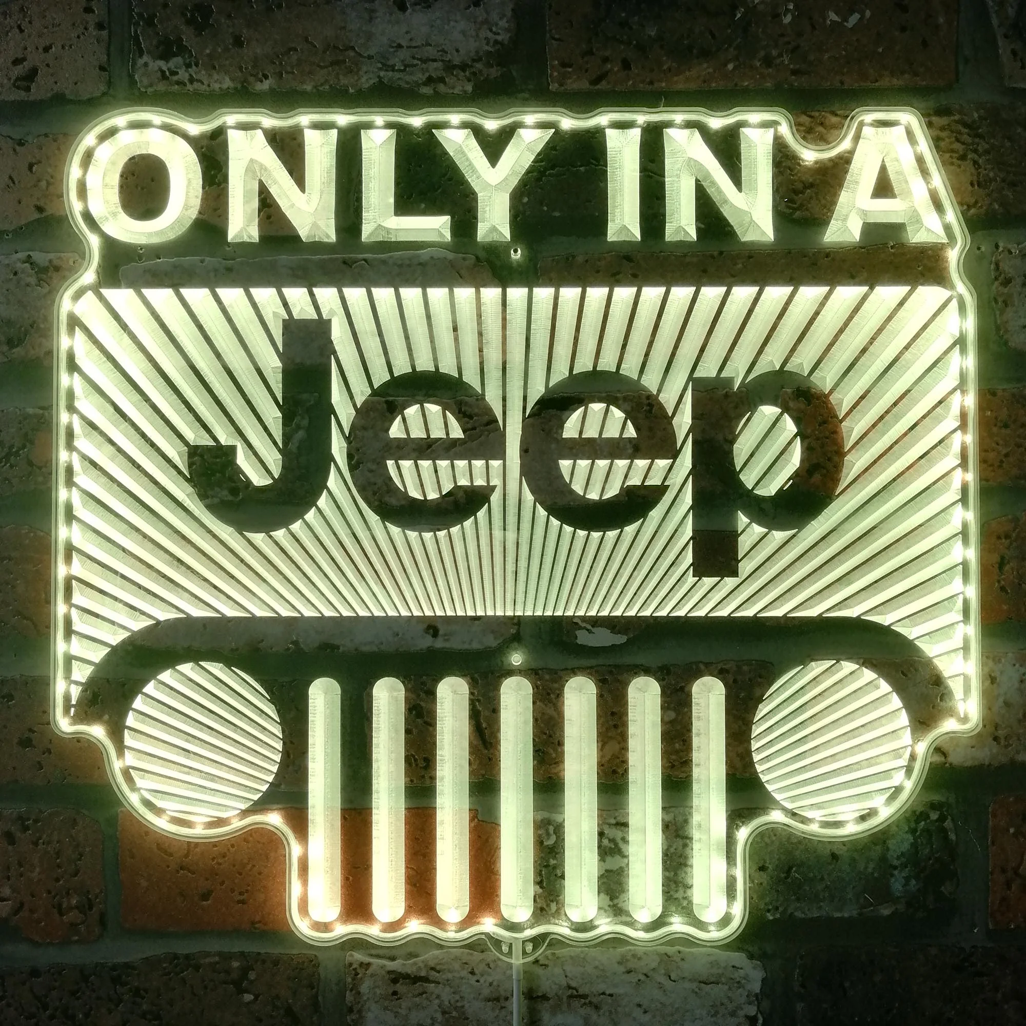 Only in a Jeep Neon LED Sign with Dynamic RGB Colors - Image 7