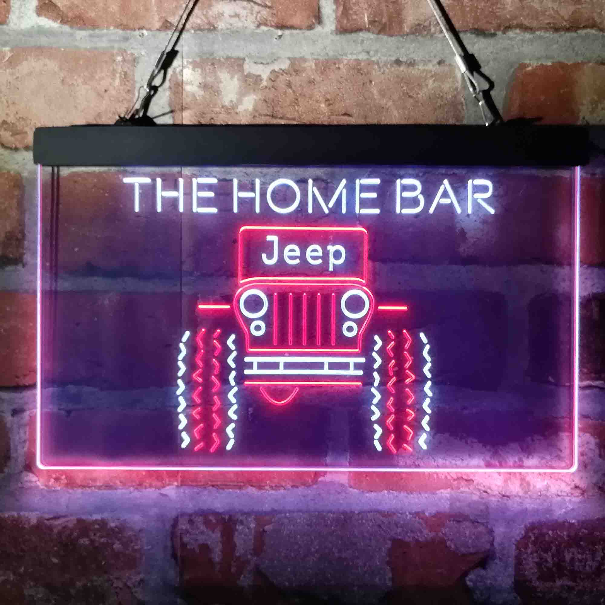 Personalized Only in a Jeep Truck Neon LED Garage Sign - Image 4