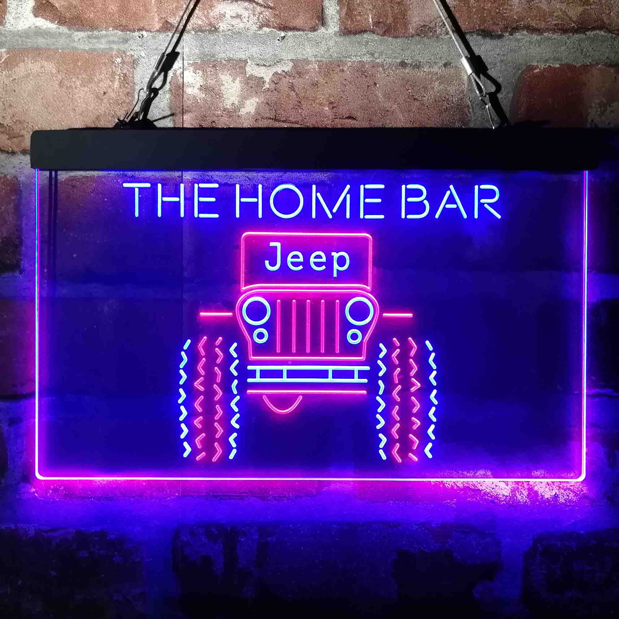 Personalized Only in a Jeep Truck Neon LED Garage Sign - Image 5