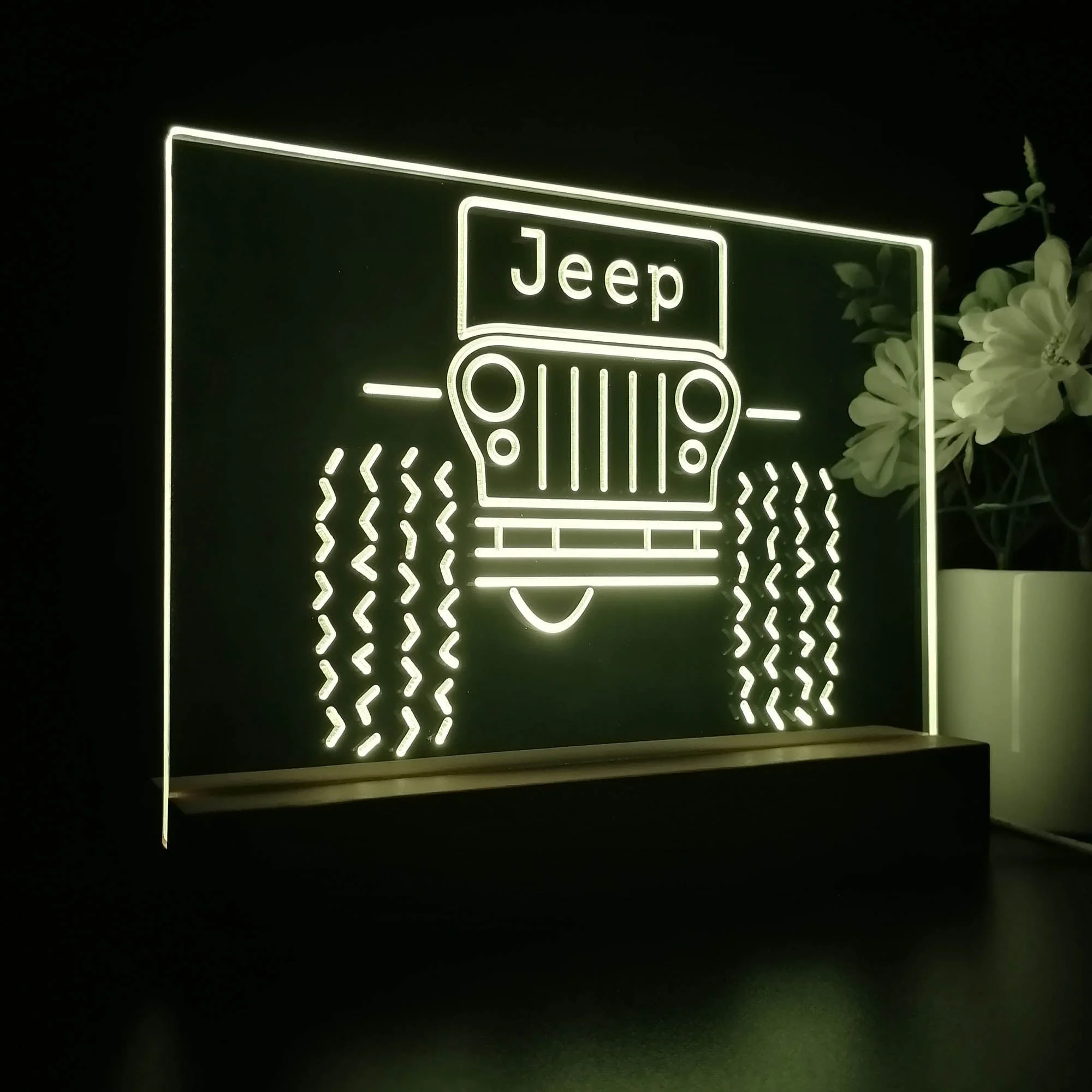 Only in a Jeep Truck Garage 3D Illusion Night Light Desk Lamp - Image 7