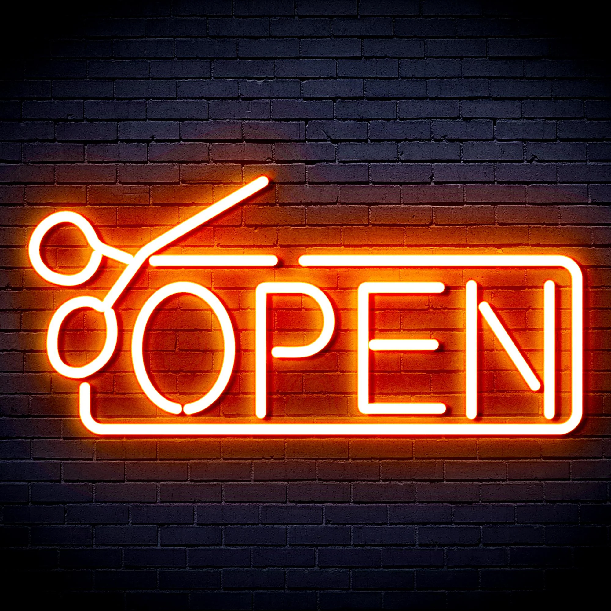 Open with Scissors Neon Flex LED Sign - Image 11