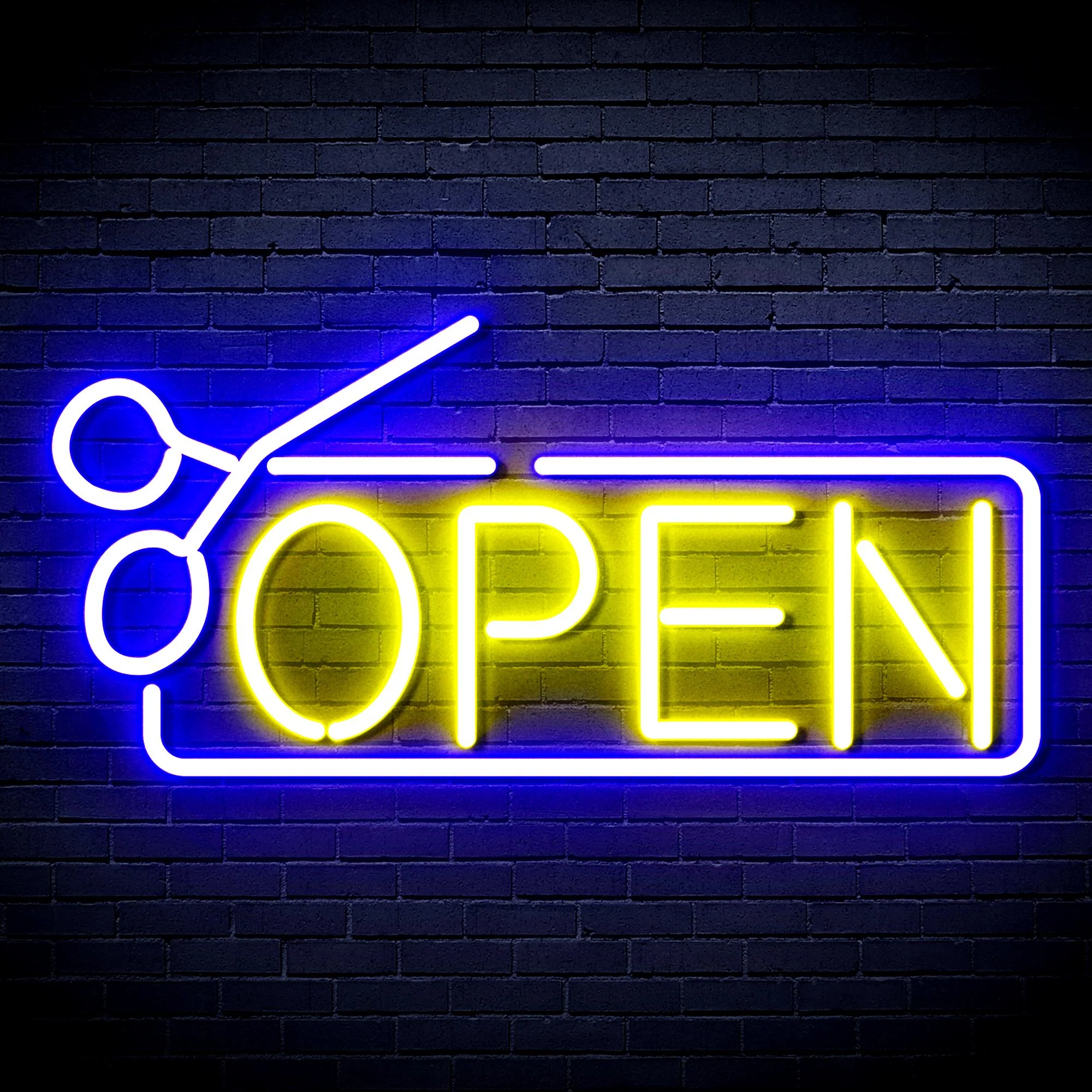 Open with Scissors Neon Flex LED Sign - Image 7