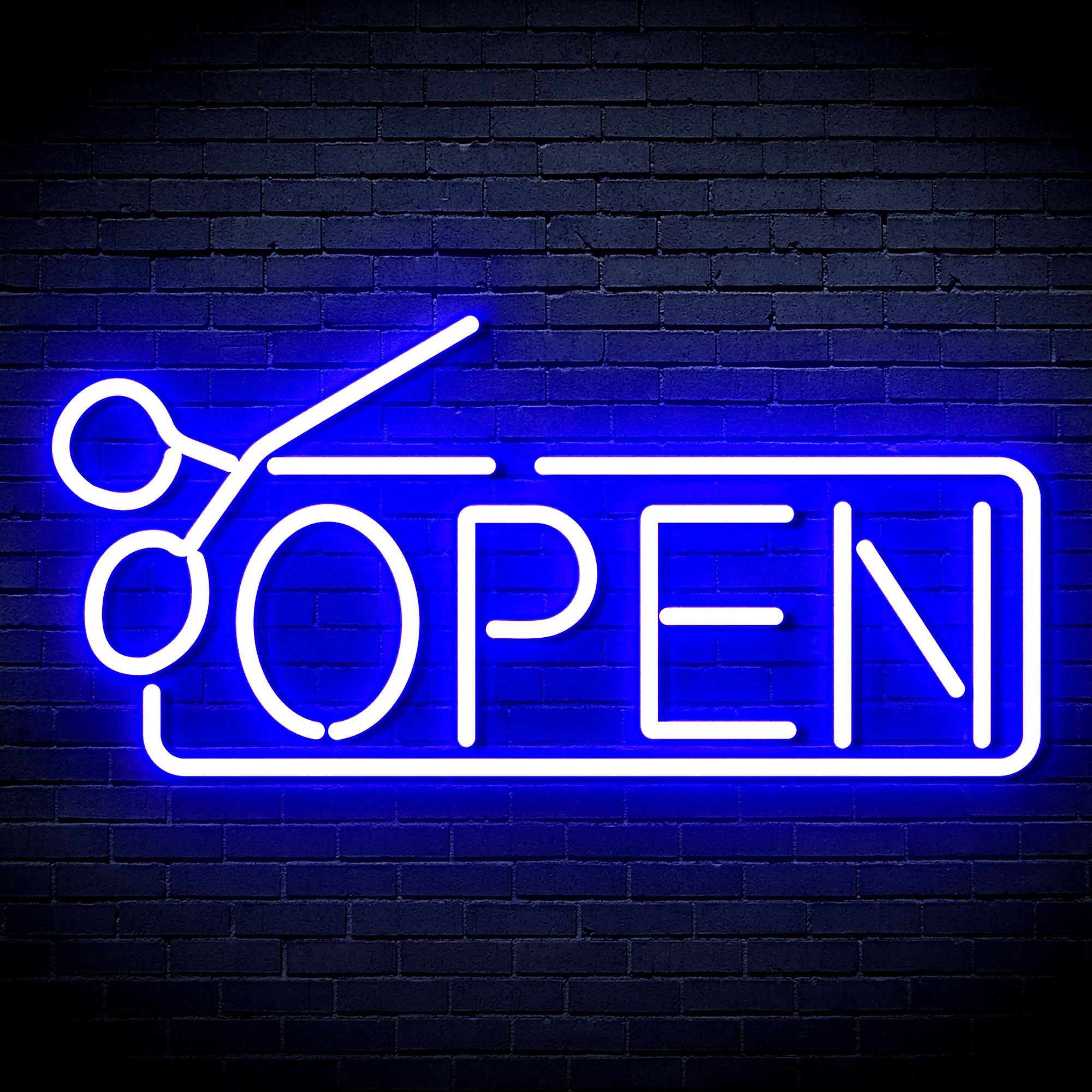 Open with Scissors Neon Flex LED Sign - Image 9